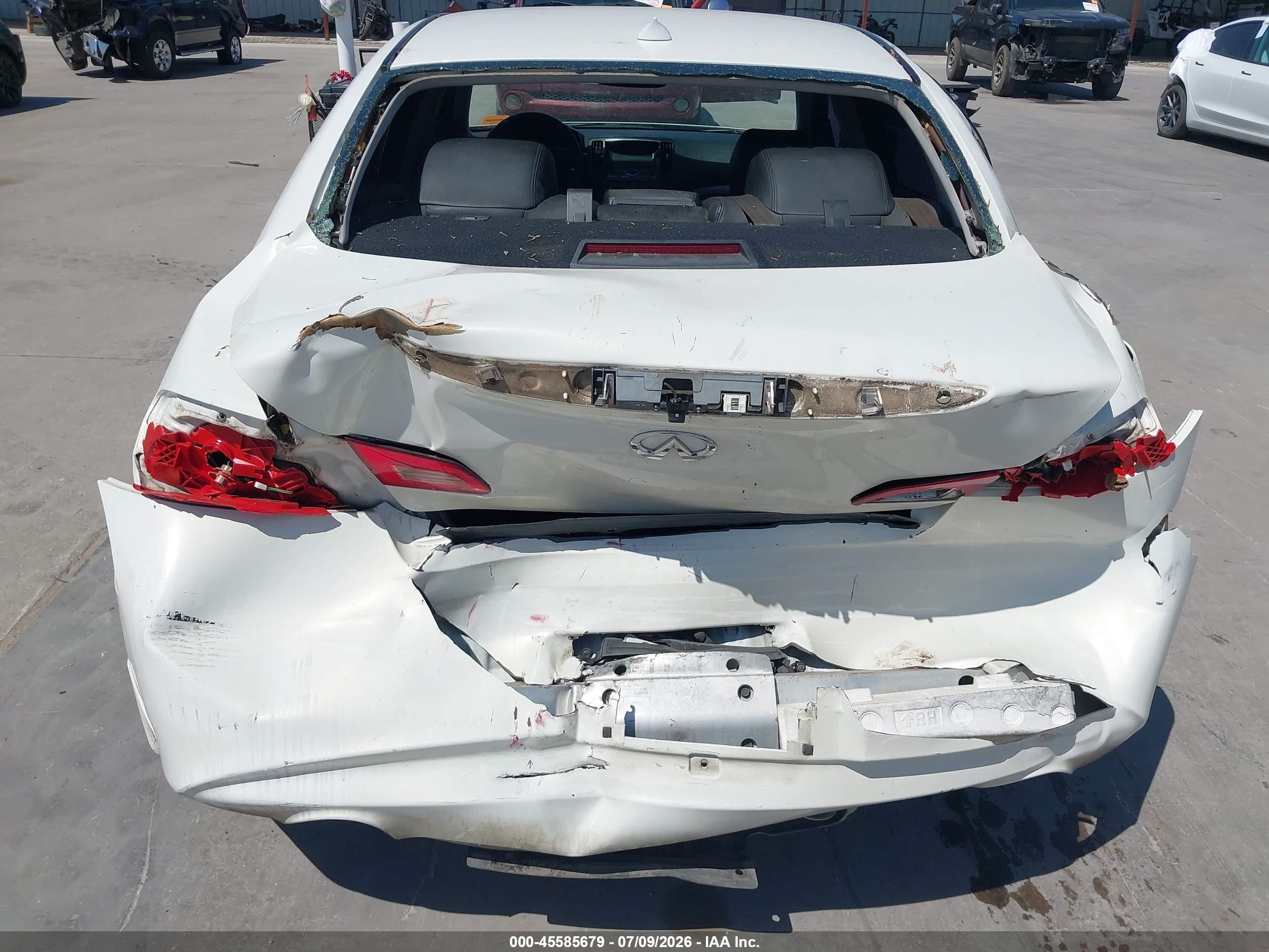 2011 Infiniti G25 Journey White vin: JN1DV6AP9BM831190