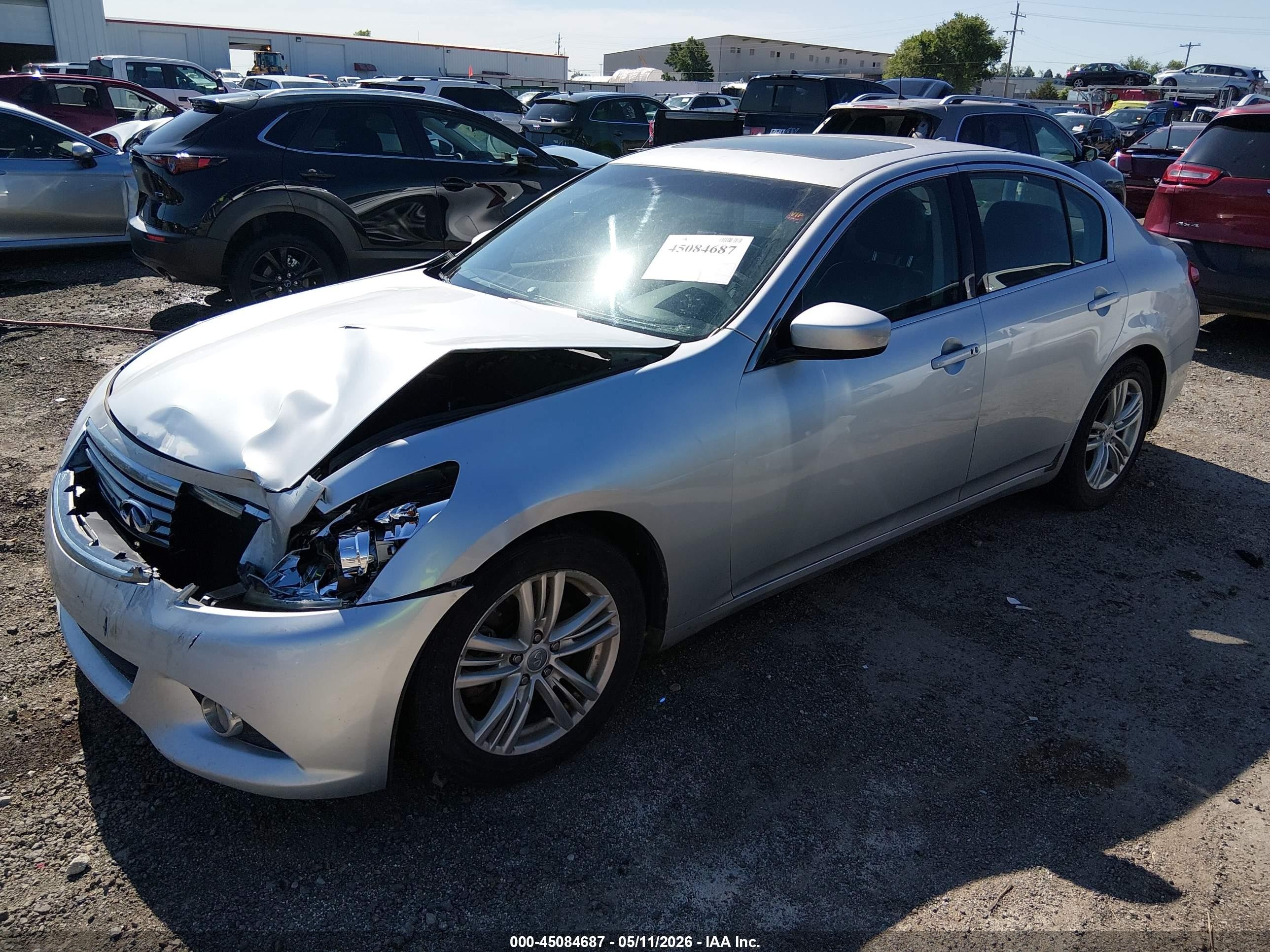 2011 Infiniti G25 Journey Silver vin: JN1DV6AP9BM831271