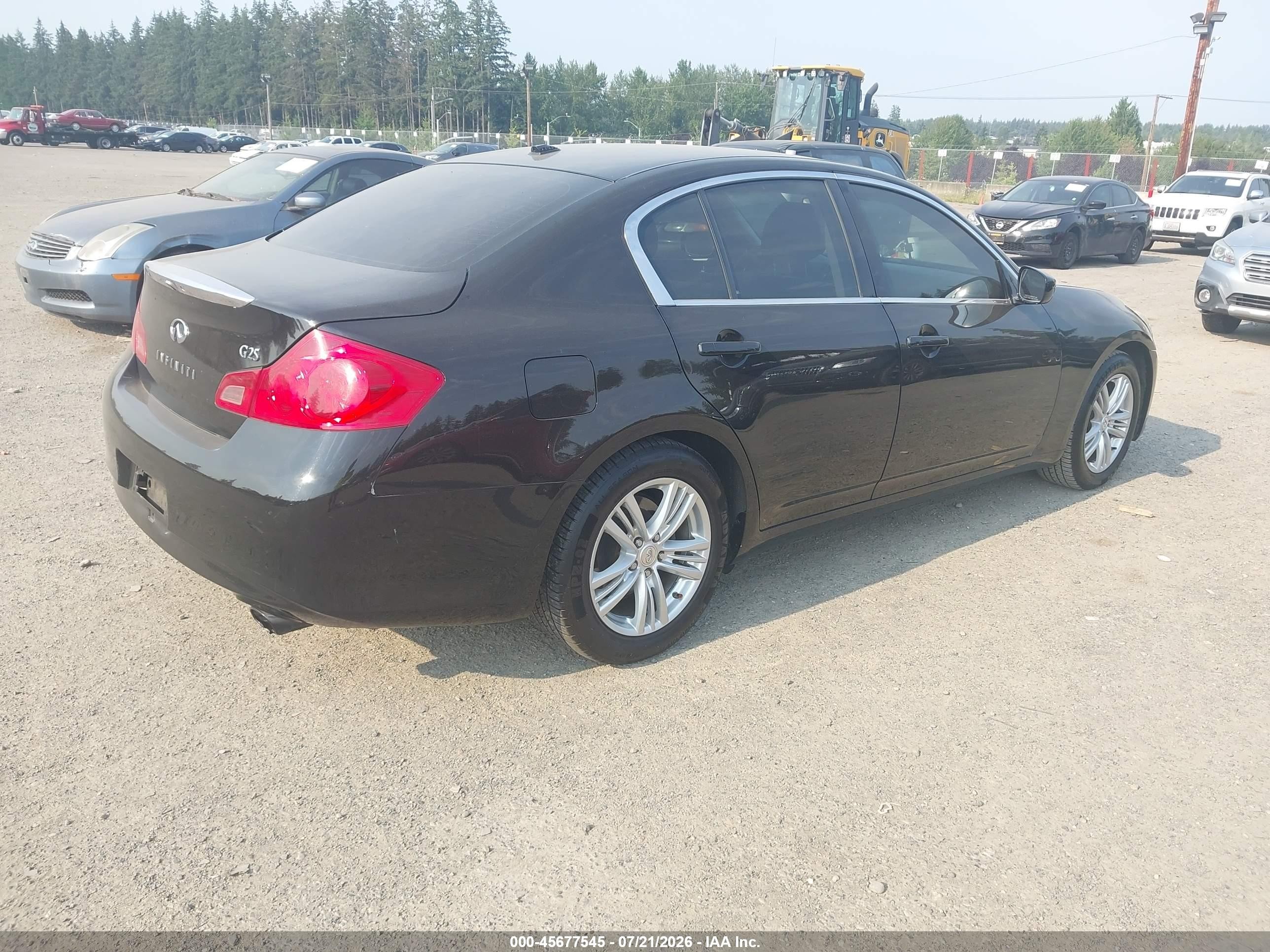 2011 Infiniti G25 Journey Black vin: JN1DV6APXBM830582