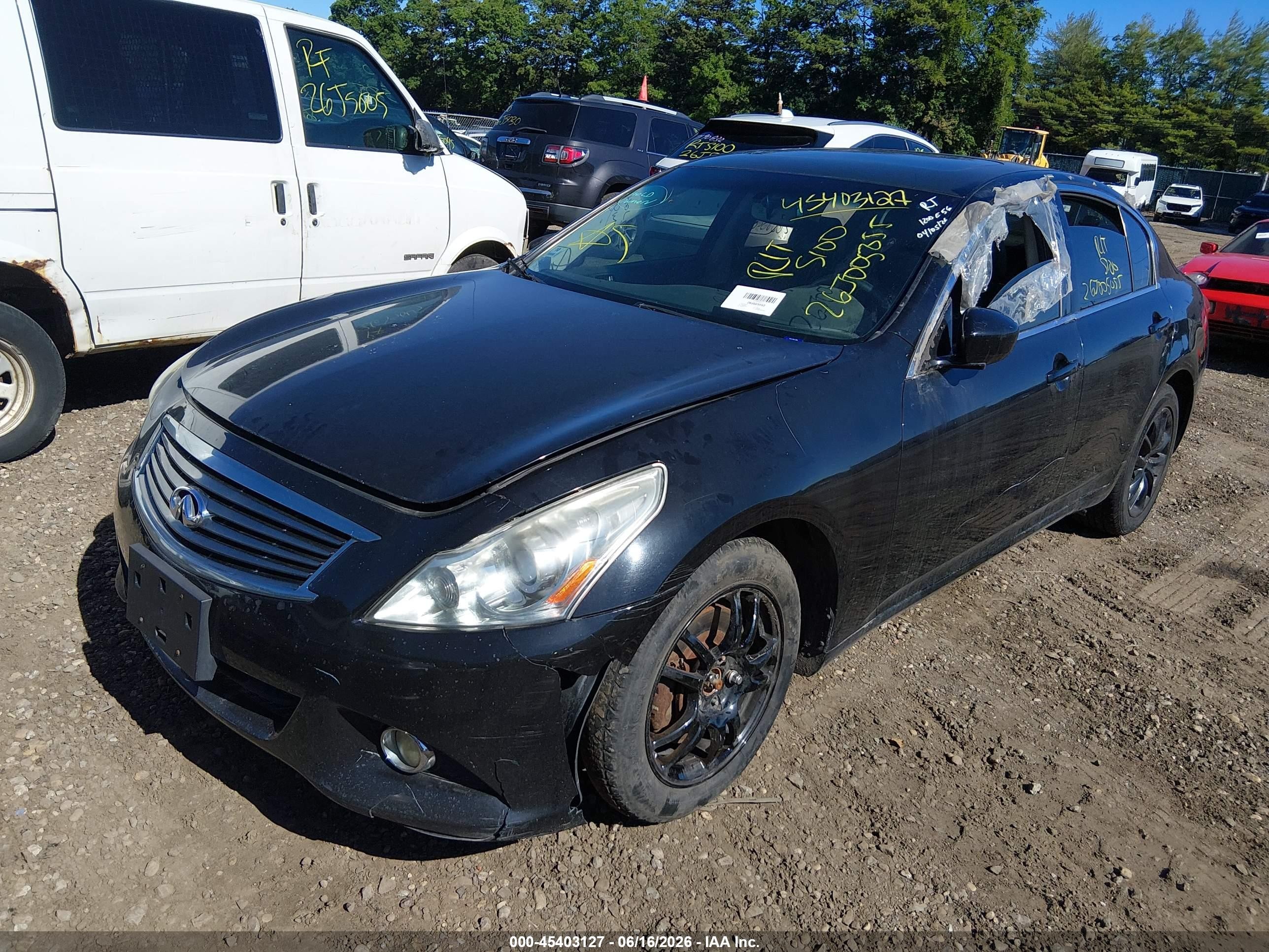 2012 Infiniti G25x   Black vin: JN1DV6AR1CM730504