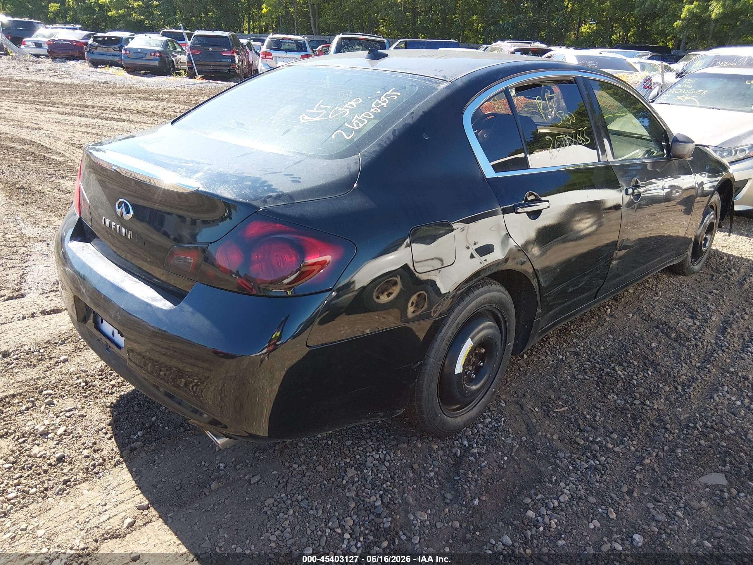 2012 Infiniti G25x   Black vin: JN1DV6AR1CM730504