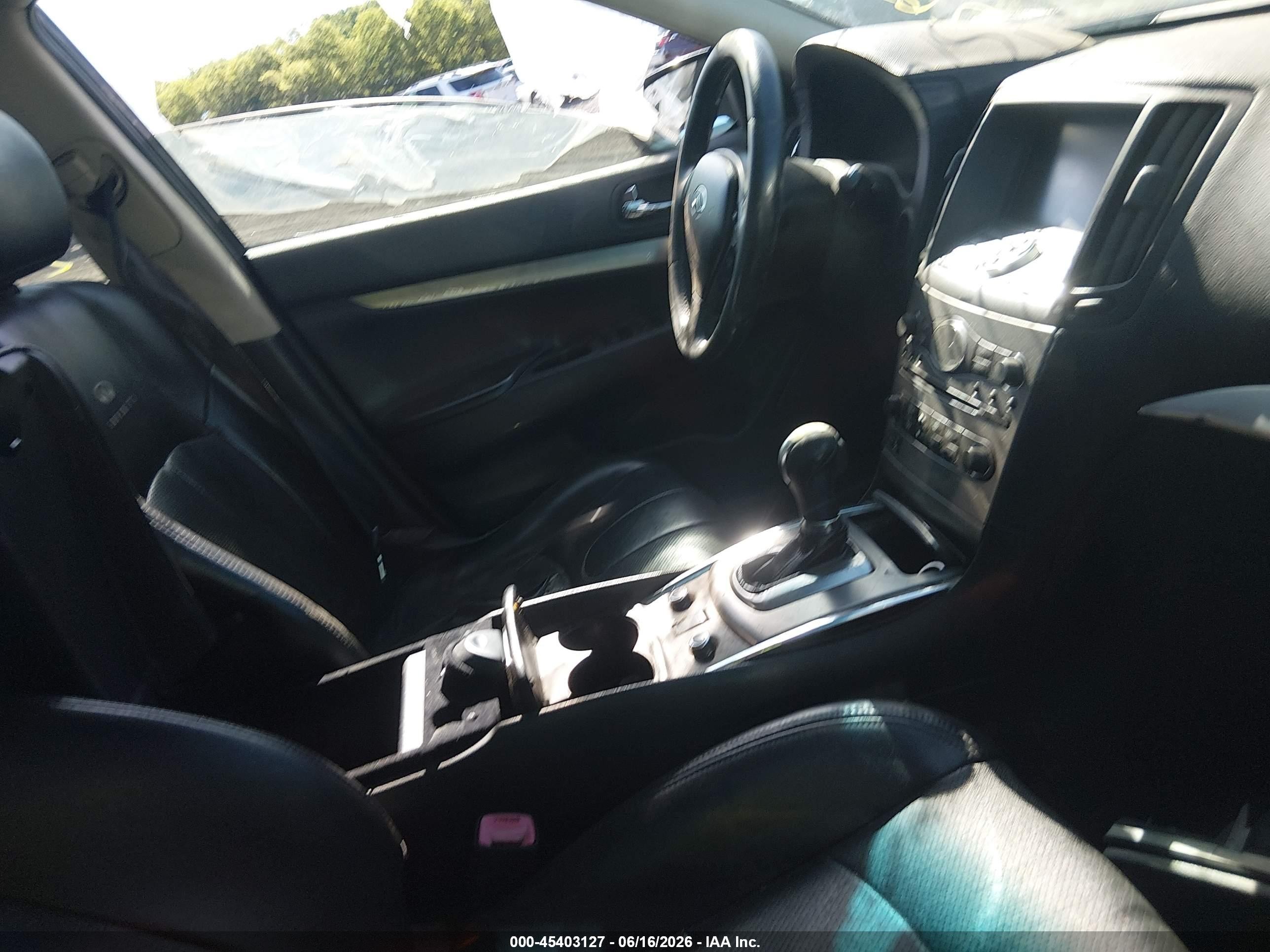 2012 Infiniti G25x   Black vin: JN1DV6AR1CM730504