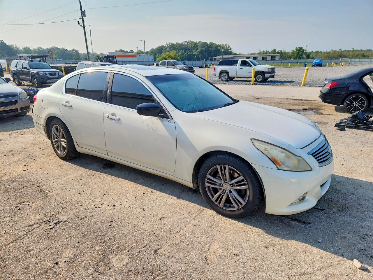 2012 Infiniti G25 Sedan X White vin: JN1DV6AR1CM731099
