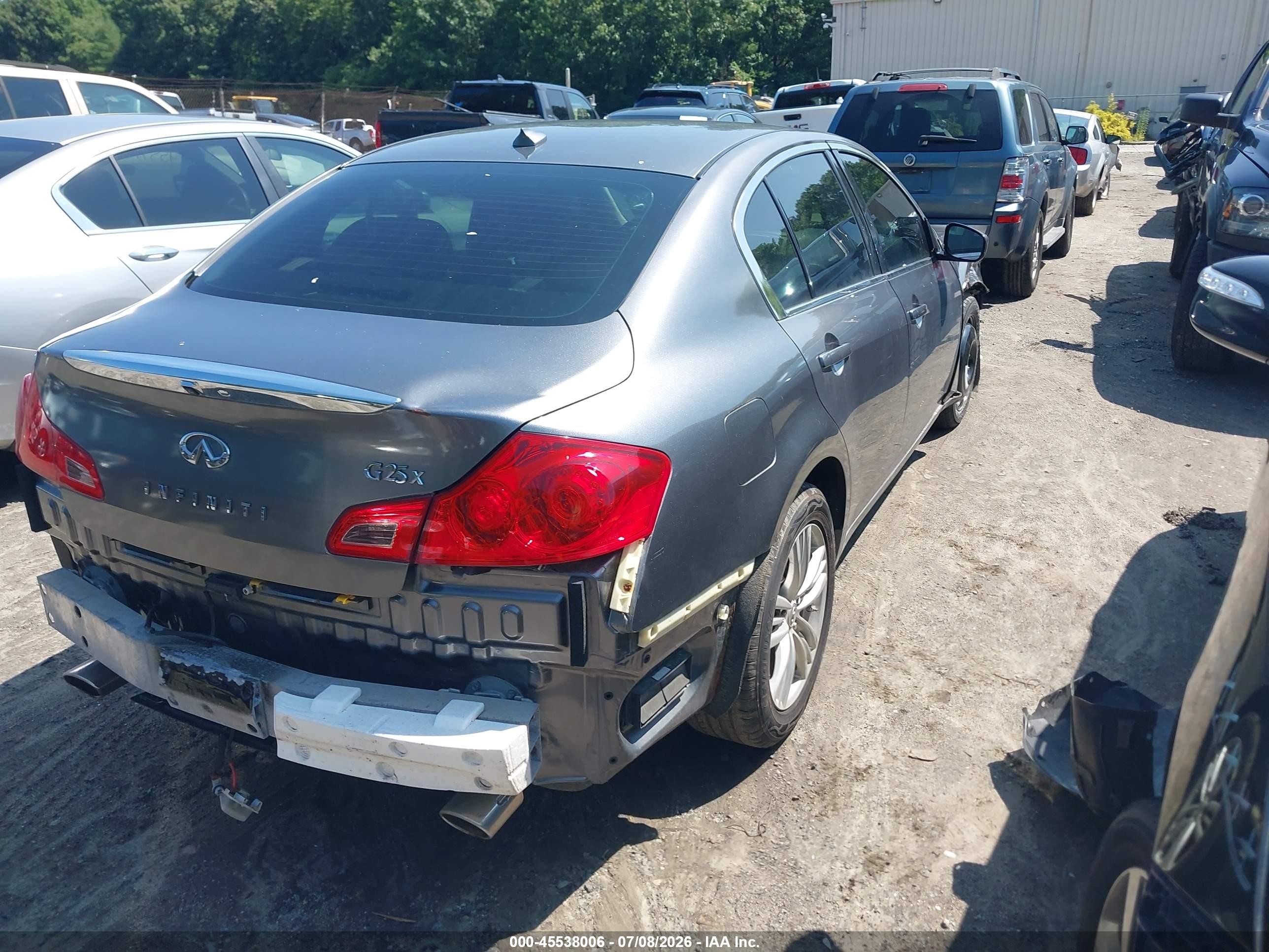 2012 Infiniti G25x   Gray vin: JN1DV6AR1CM861755