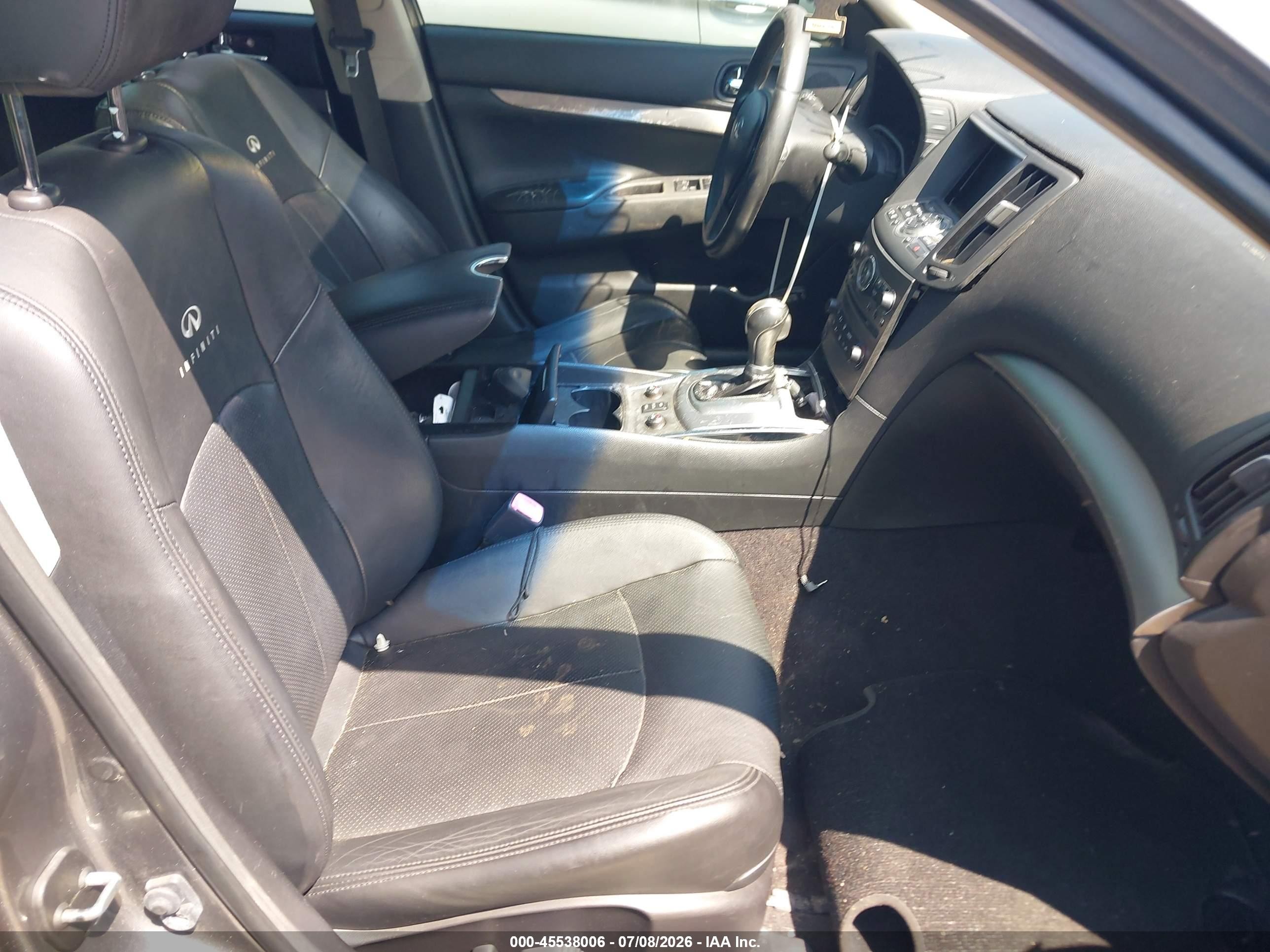 2012 Infiniti G25x   Gray vin: JN1DV6AR1CM861755