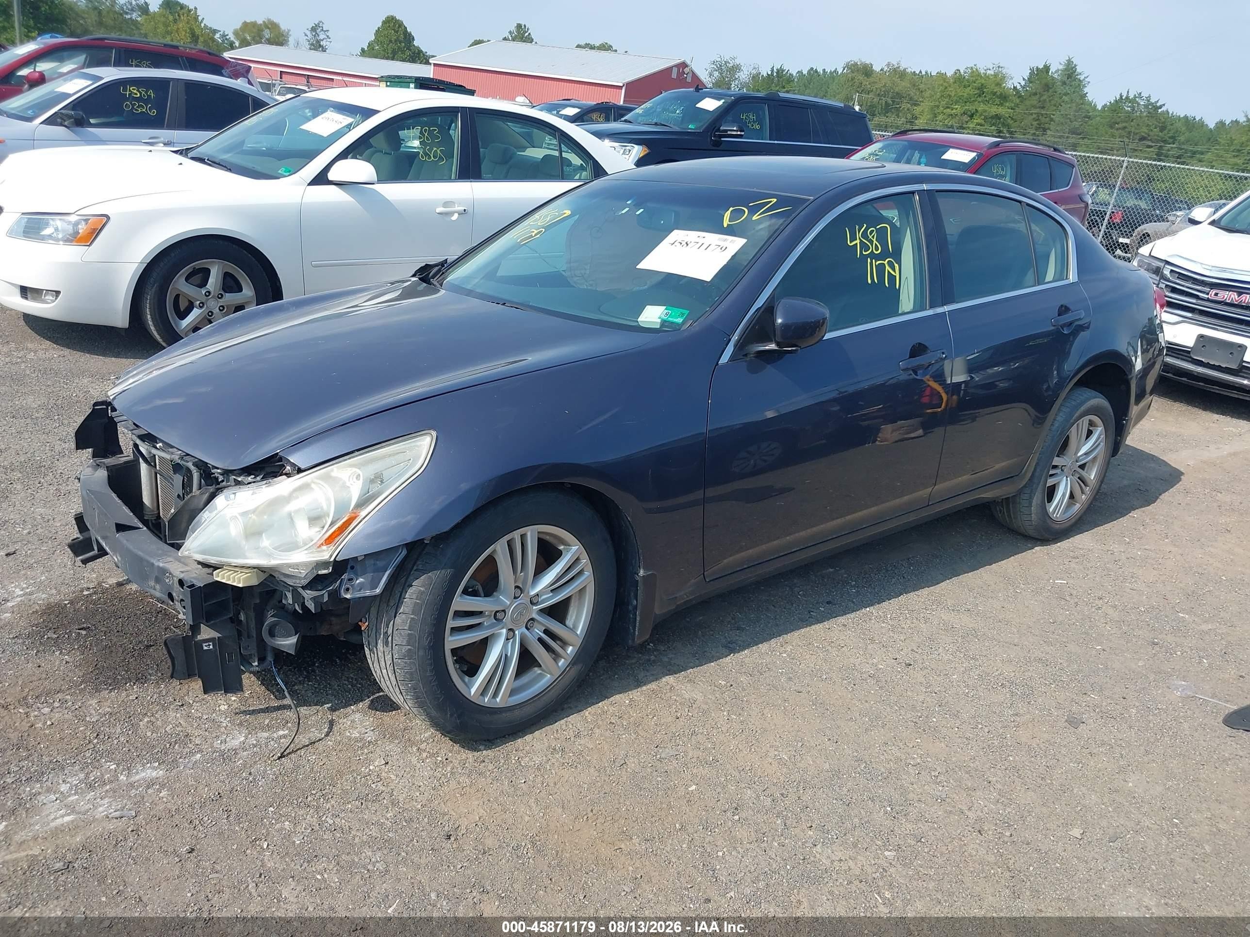 2011 Infiniti G25x   Blue vin: JN1DV6AR2BM650708