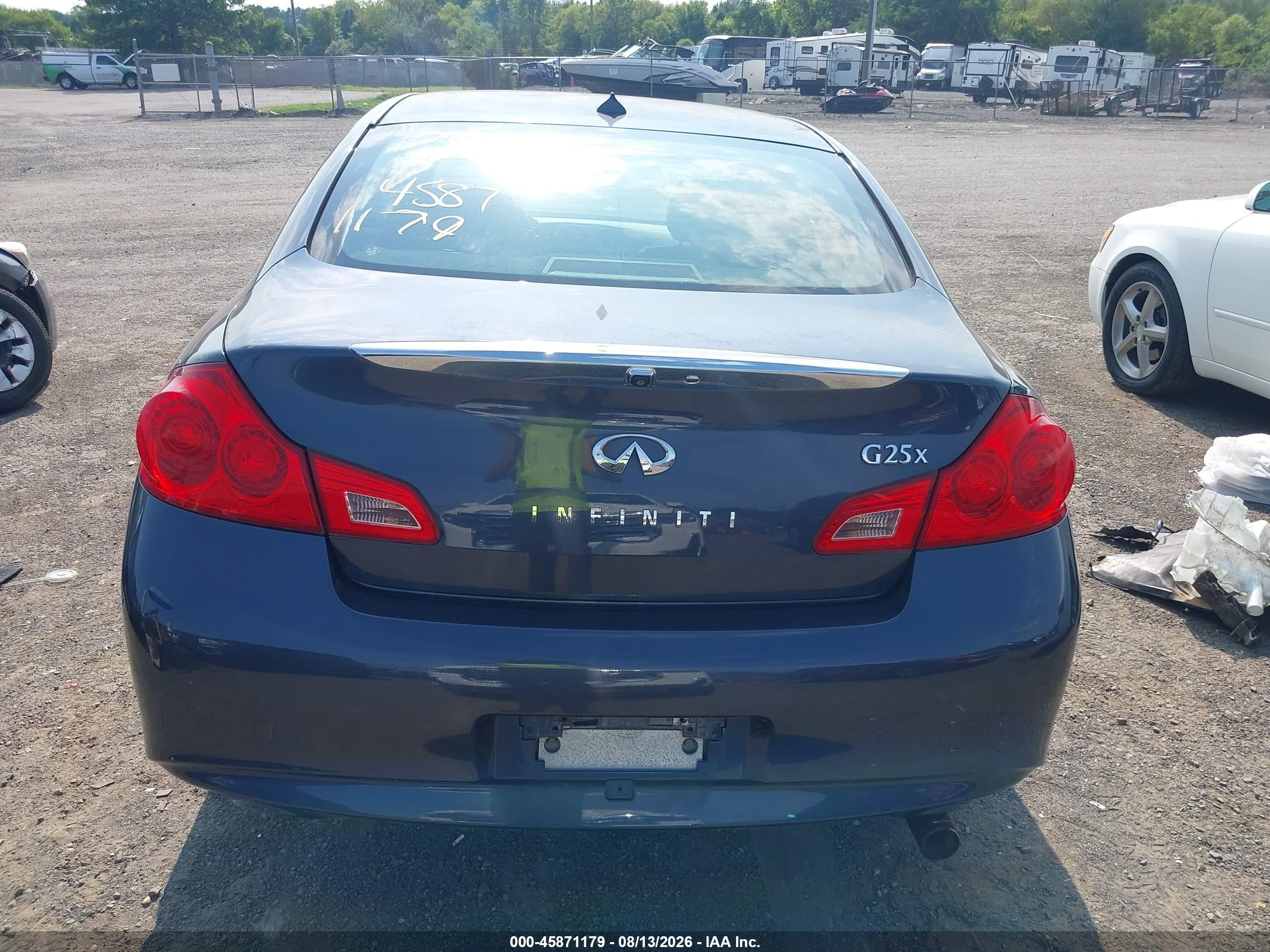 2011 Infiniti G25x   Blue vin: JN1DV6AR2BM650708