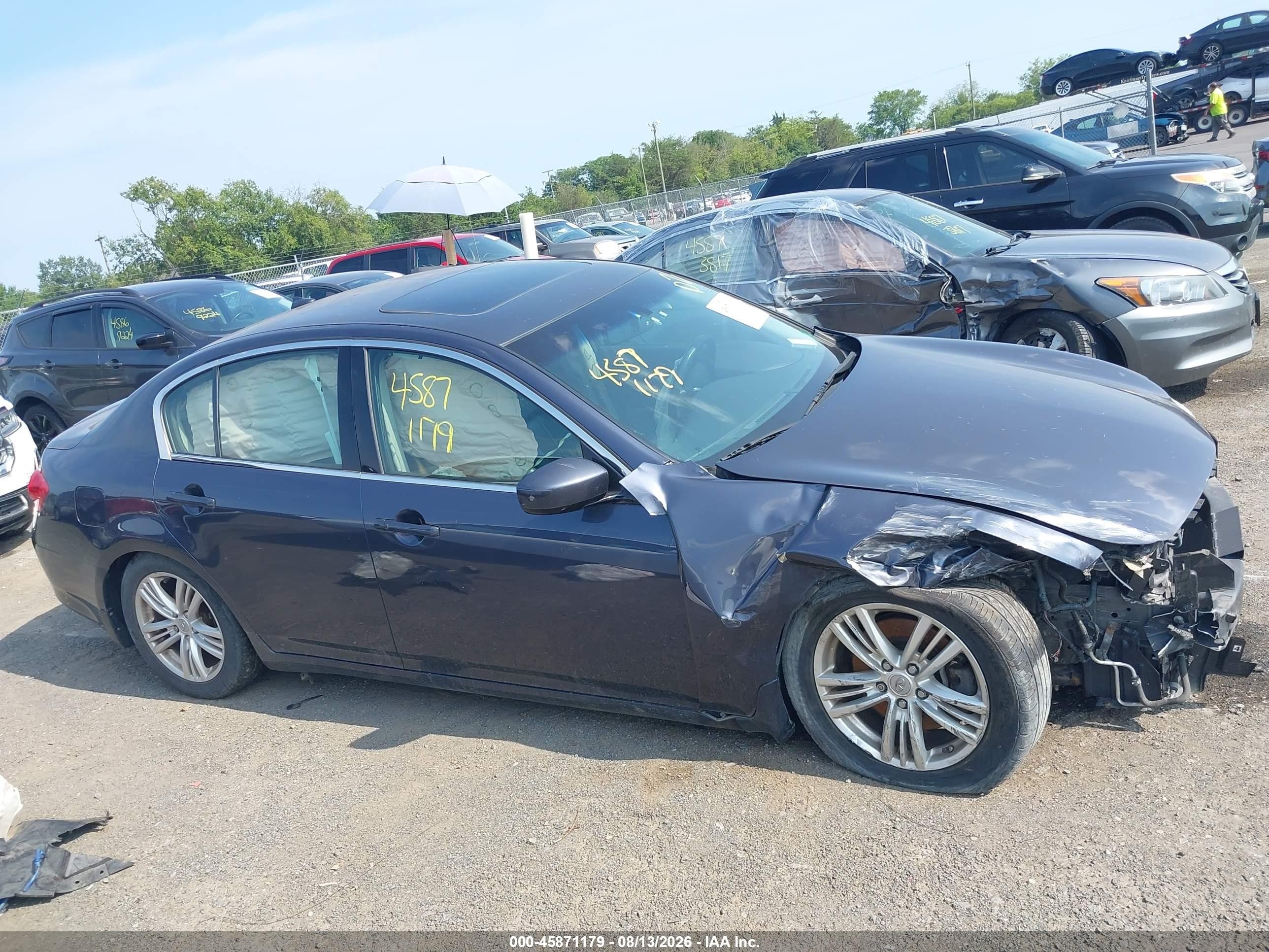 2011 Infiniti G25x   Blue vin: JN1DV6AR2BM650708