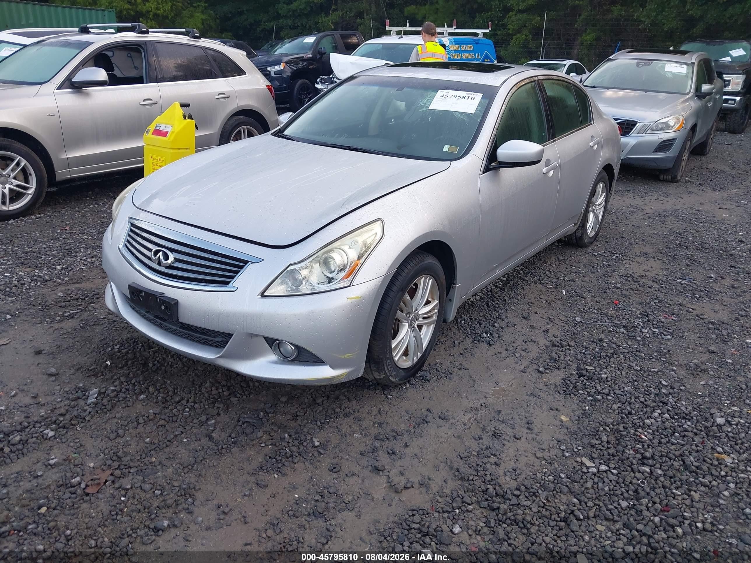 2011 Infiniti G25x Silver vin: JN1DV6AR3BM650829