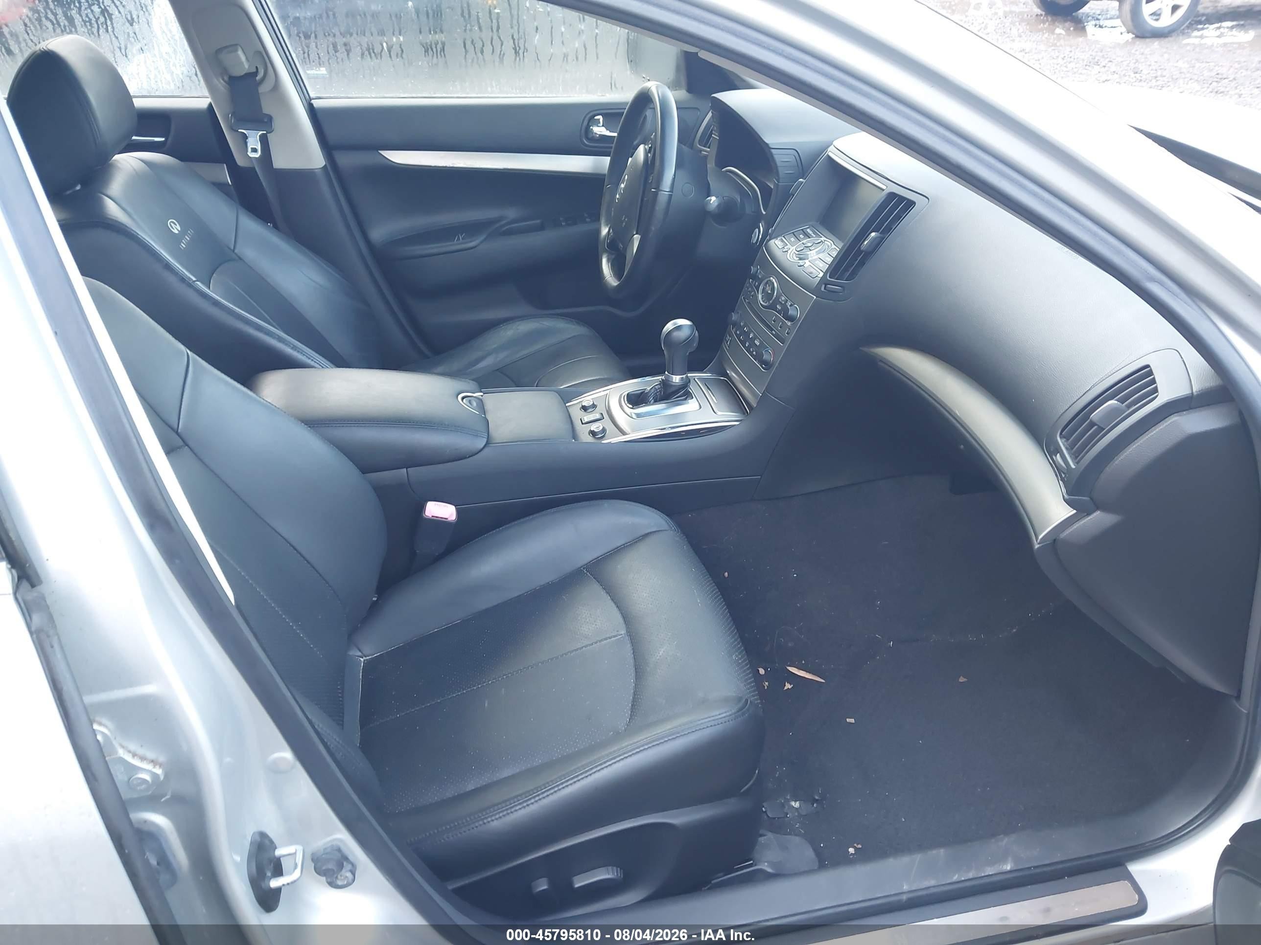 2011 Infiniti G25x Silver vin: JN1DV6AR3BM650829