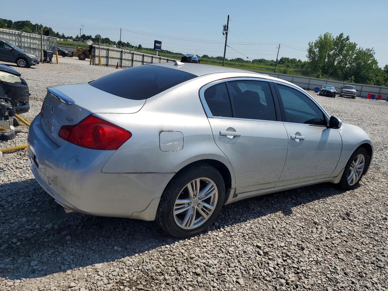 2011 Infiniti G25 Sedan X Silver vin: JN1DV6AR3BM653648