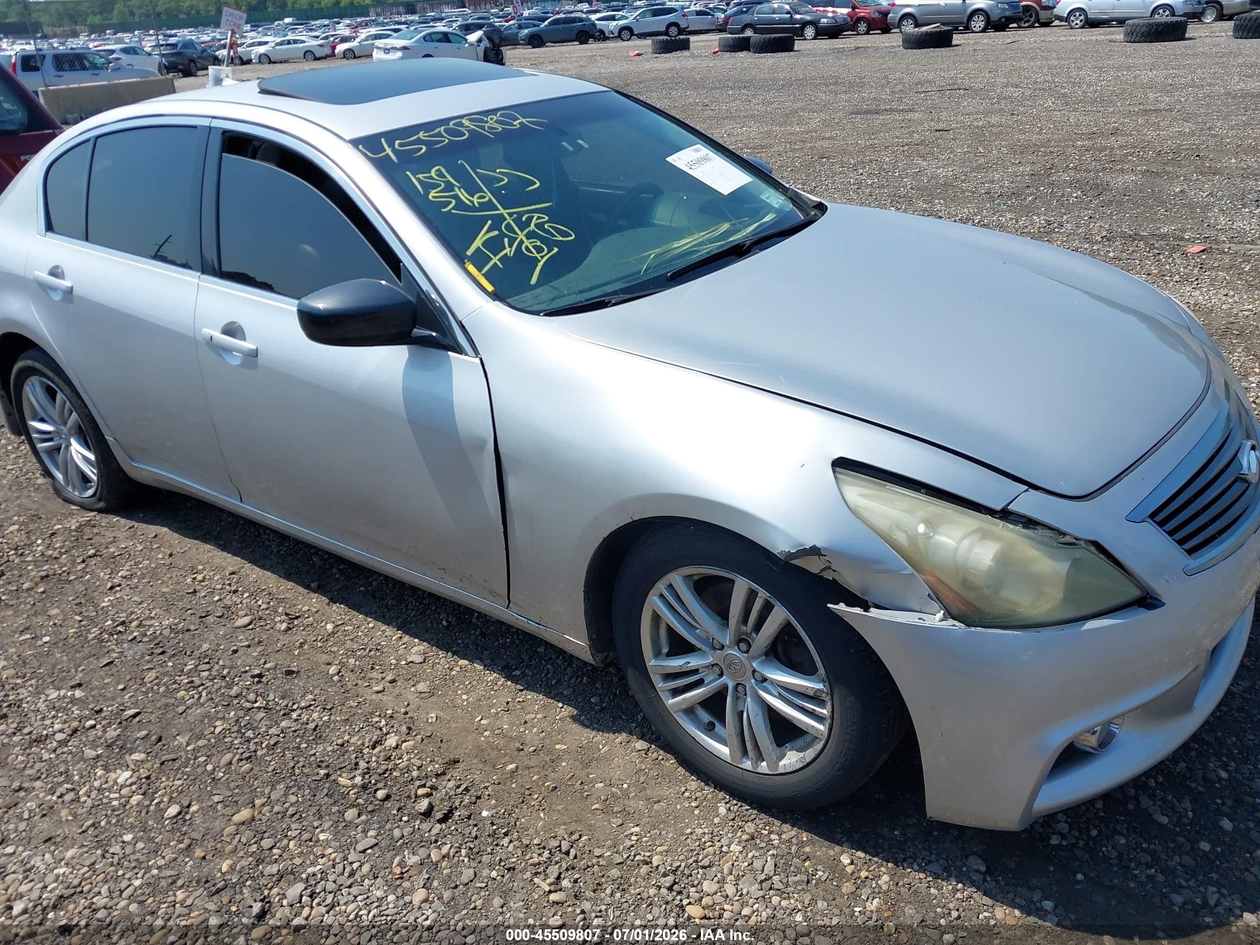 2012 Infiniti G25x   Silver vin: JN1DV6AR3CM730407
