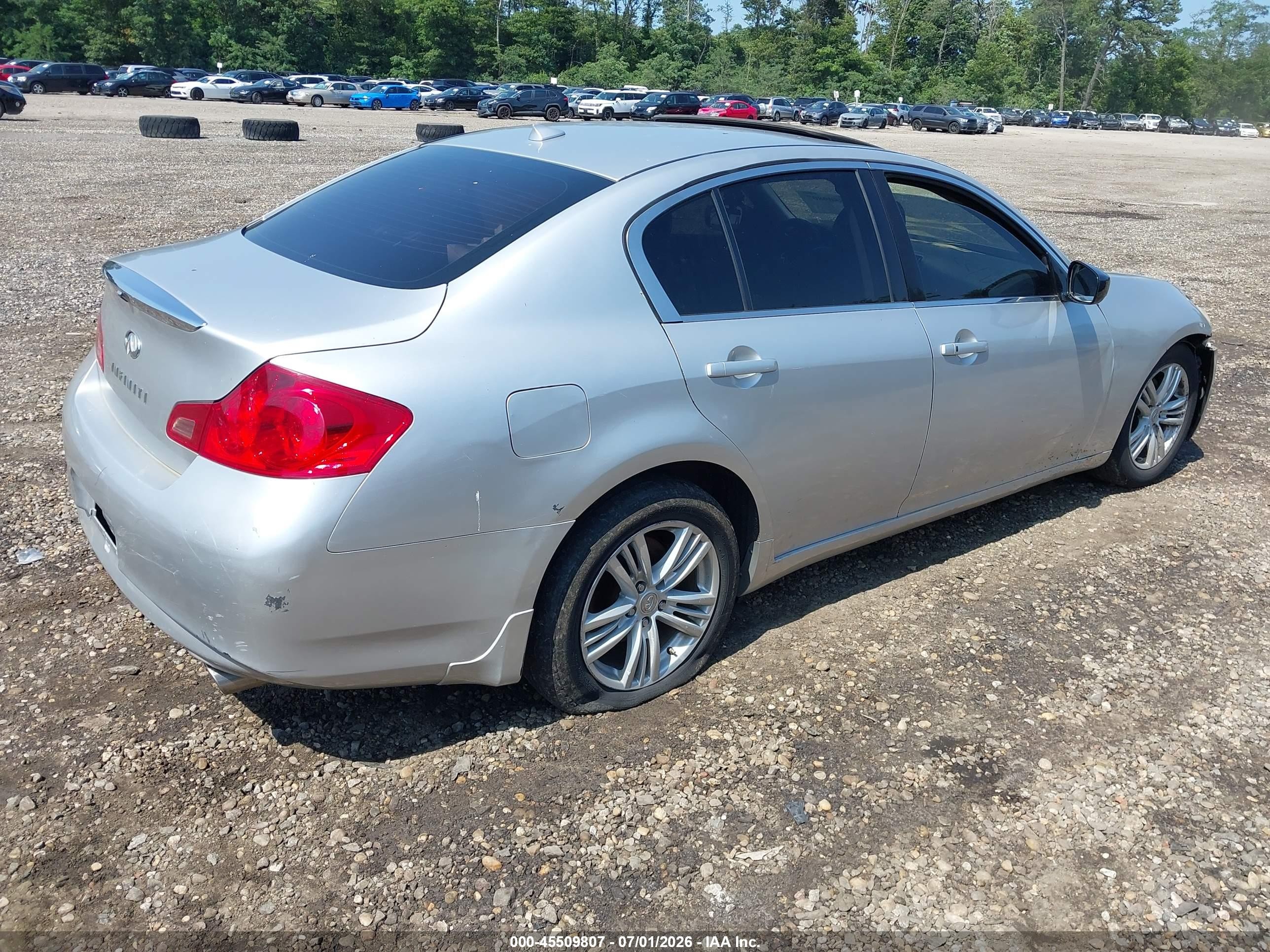 2012 Infiniti G25x   Silver vin: JN1DV6AR3CM730407