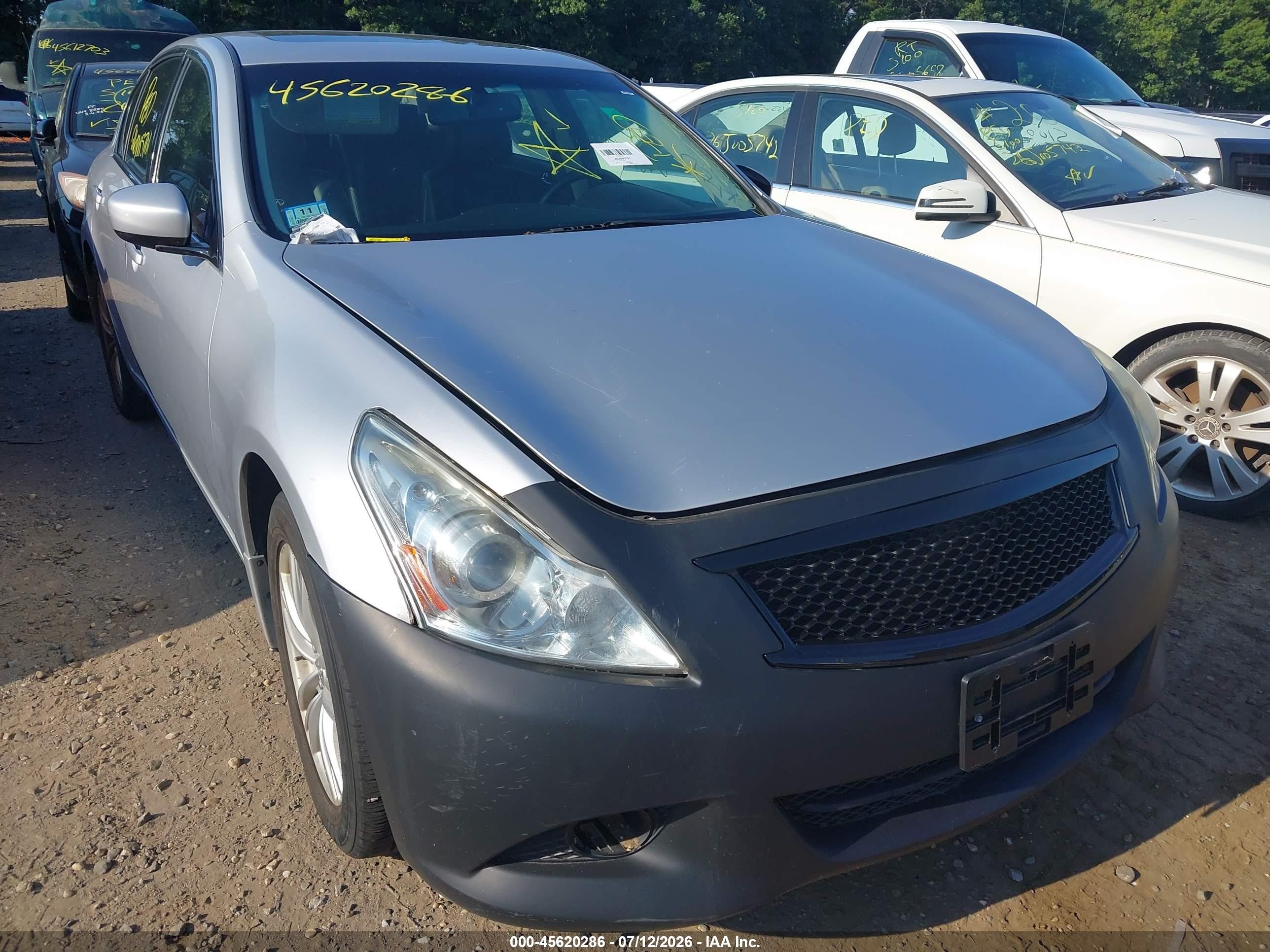 2011 Infiniti G25x Gray vin: JN1DV6AR4BM452230