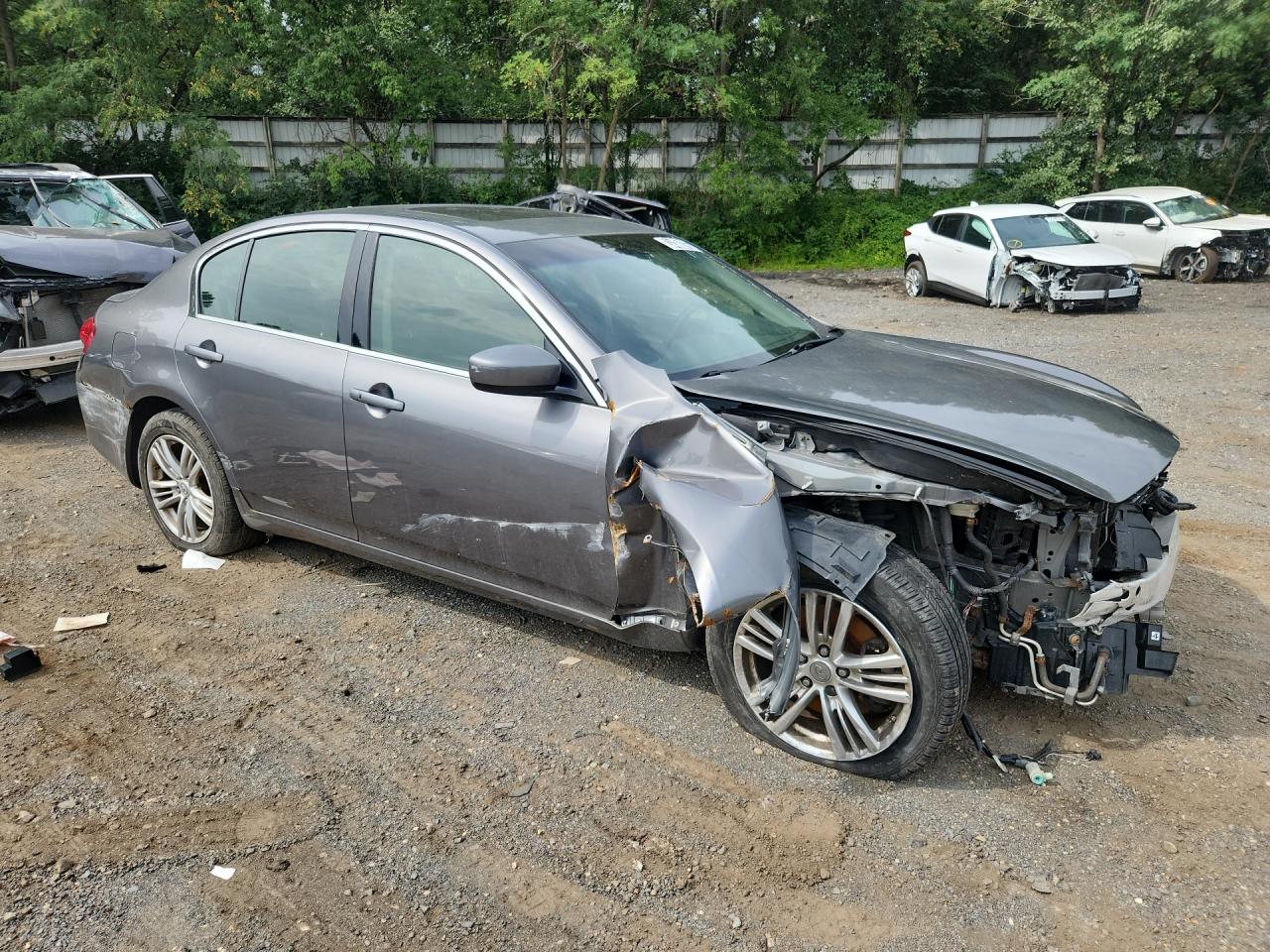 2012 Infiniti G25 Sedan X Серебряный vin: JN1DV6AR5CM862102 Damage: Right Head Lamp, Broken, Replacement Required