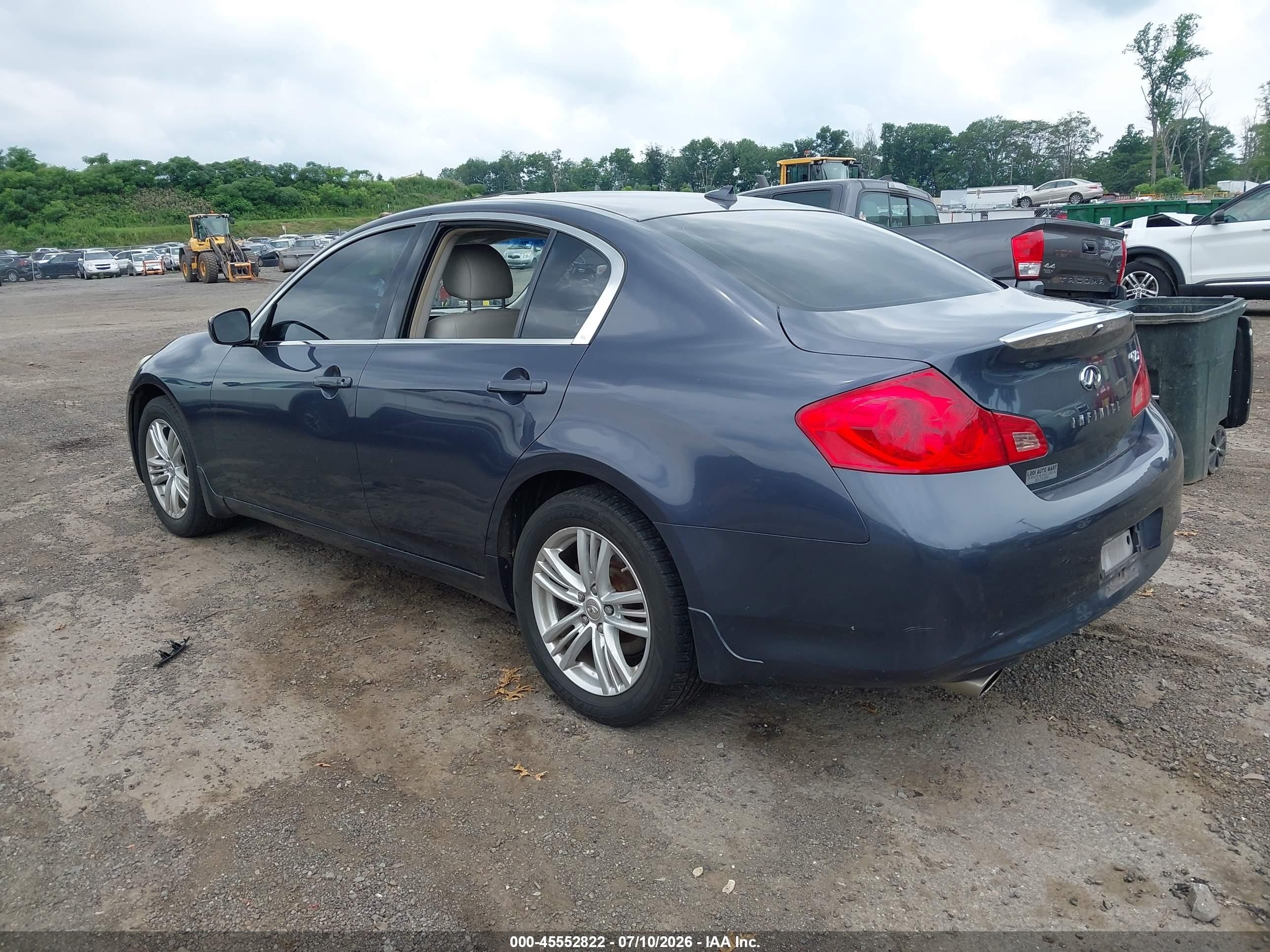 2011 Infiniti G25x Dark Blue vin: JN1DV6AR6BM650226