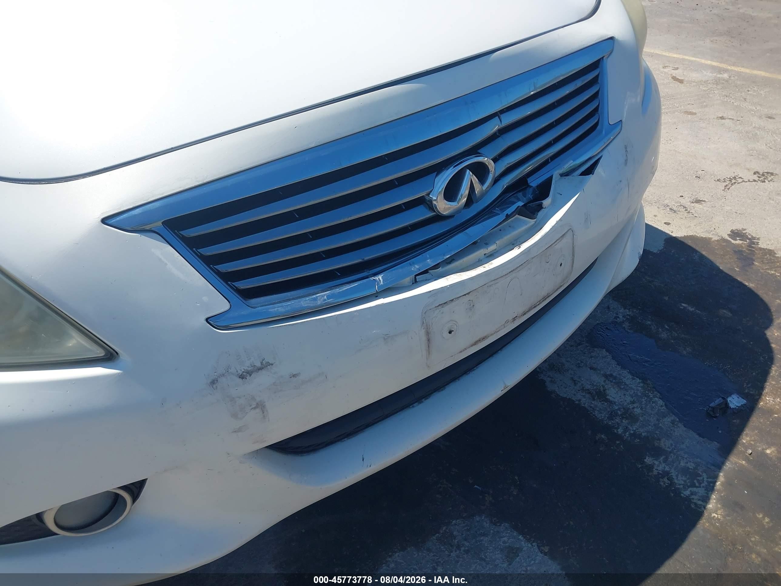 2011 Infiniti G25x   White vin: JN1DV6AR6BM651716