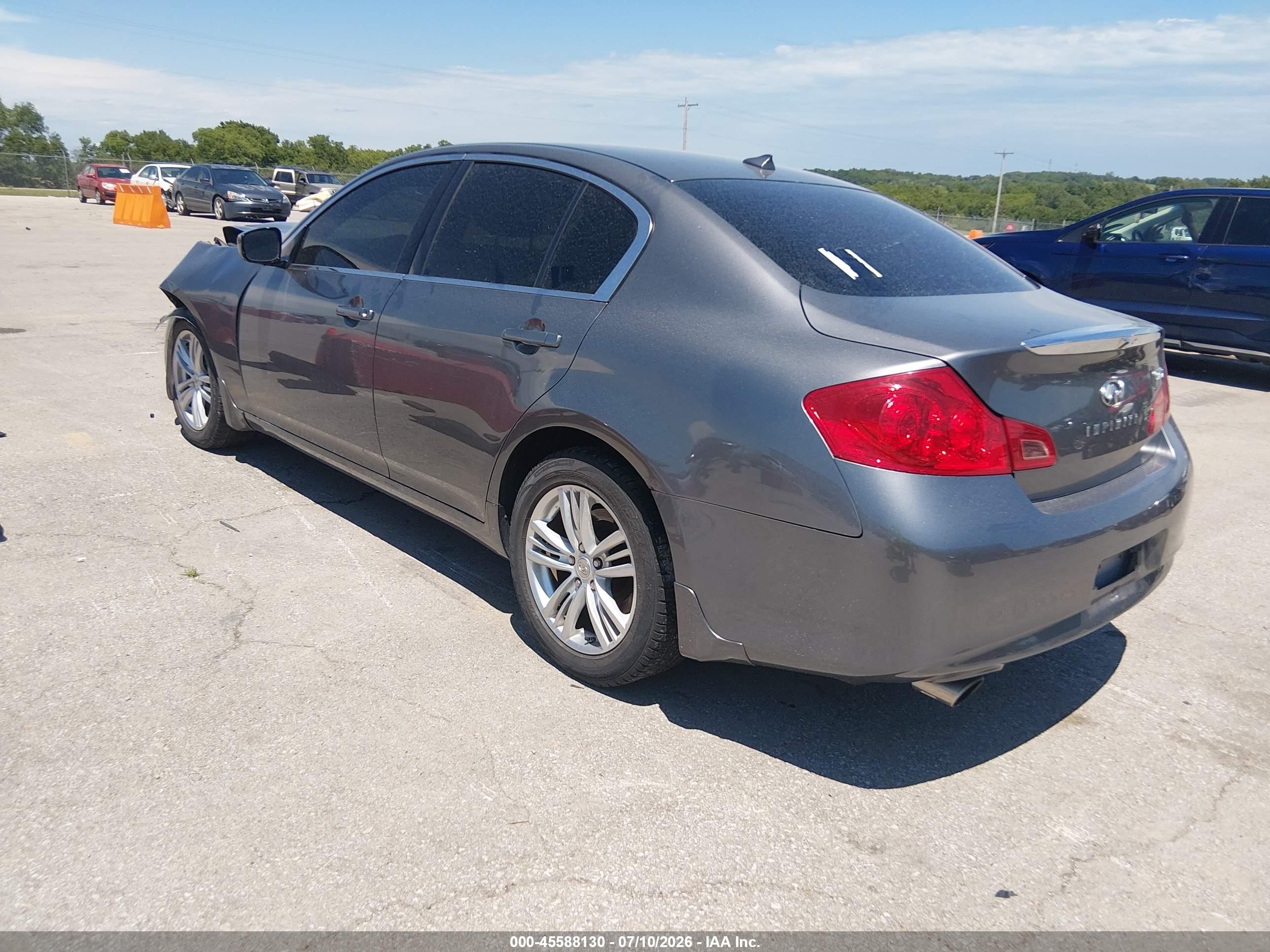 2012 Infiniti G25x   Gray vin: JN1DV6AR6CM861833