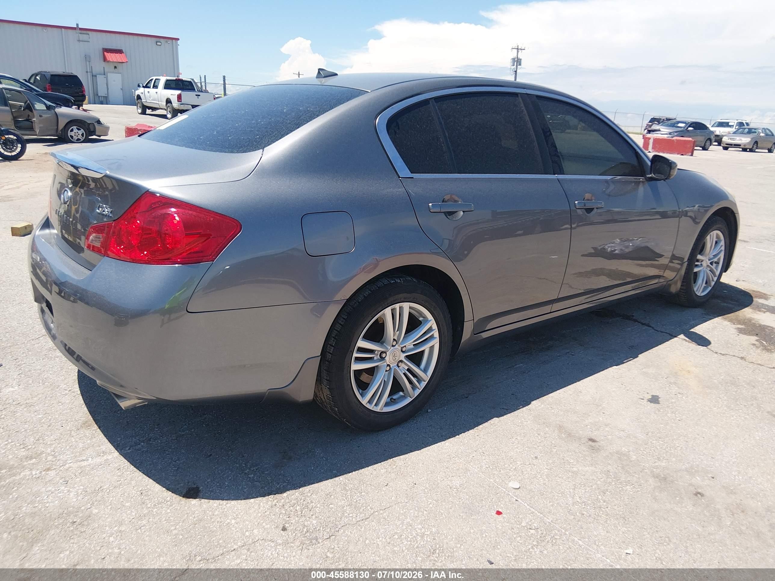 2012 Infiniti G25x   Gray vin: JN1DV6AR6CM861833