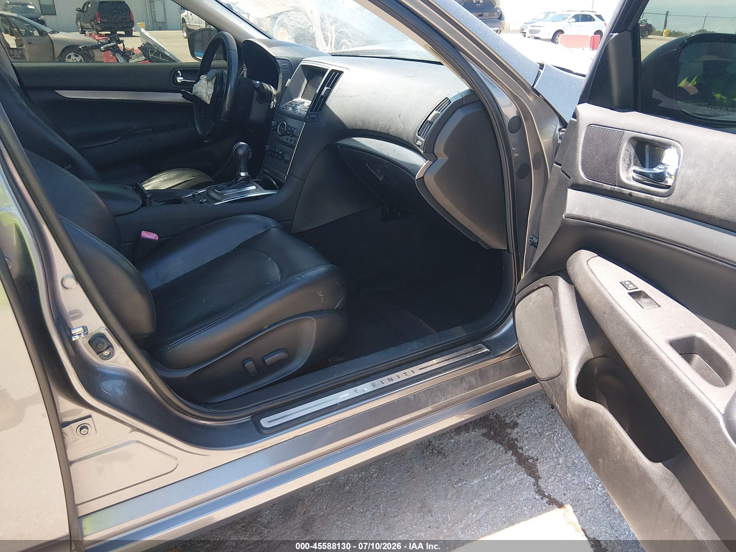 2012 Infiniti G25x   Gray vin: JN1DV6AR6CM861833