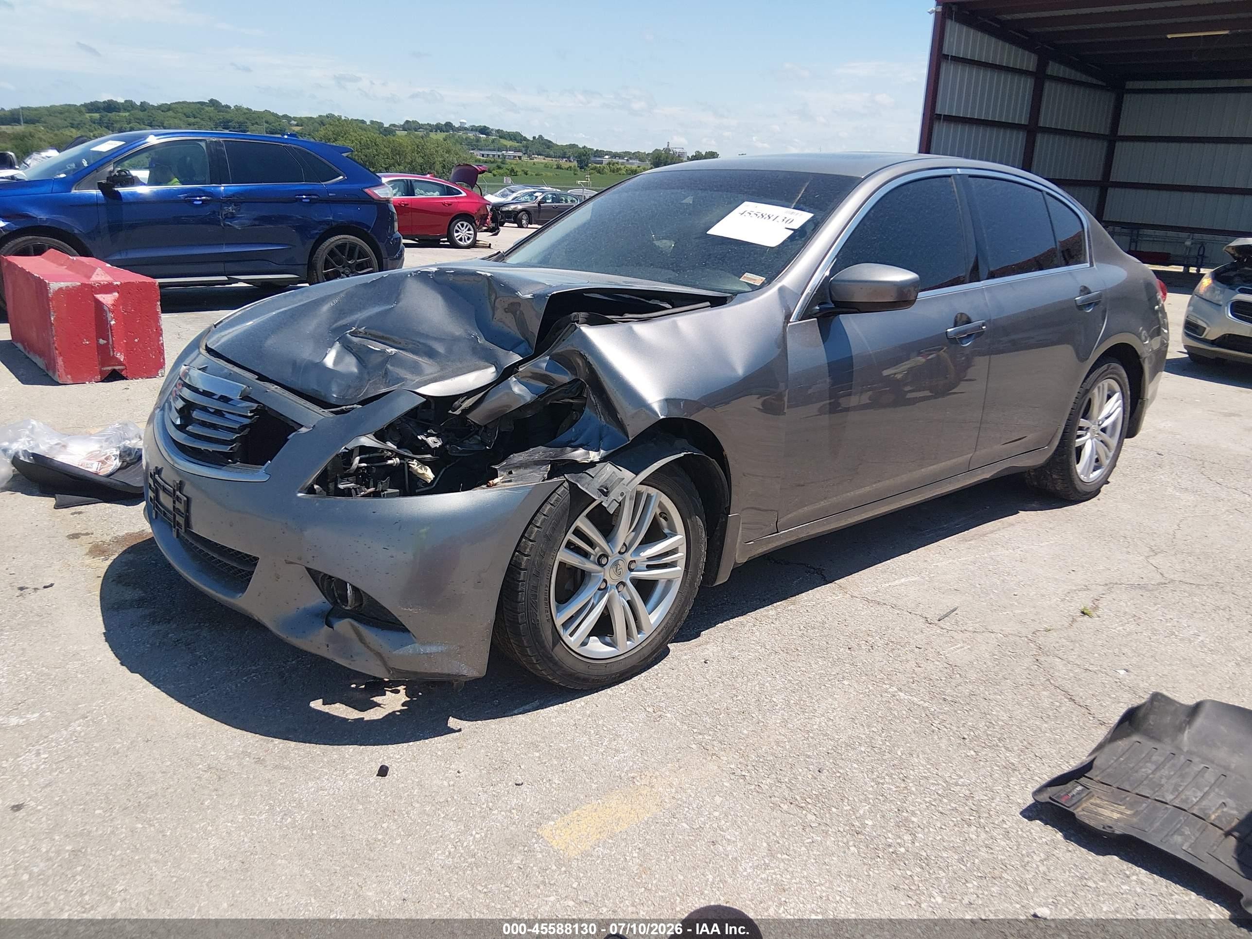 2012 Infiniti G25x   Gray vin: JN1DV6AR6CM861833
