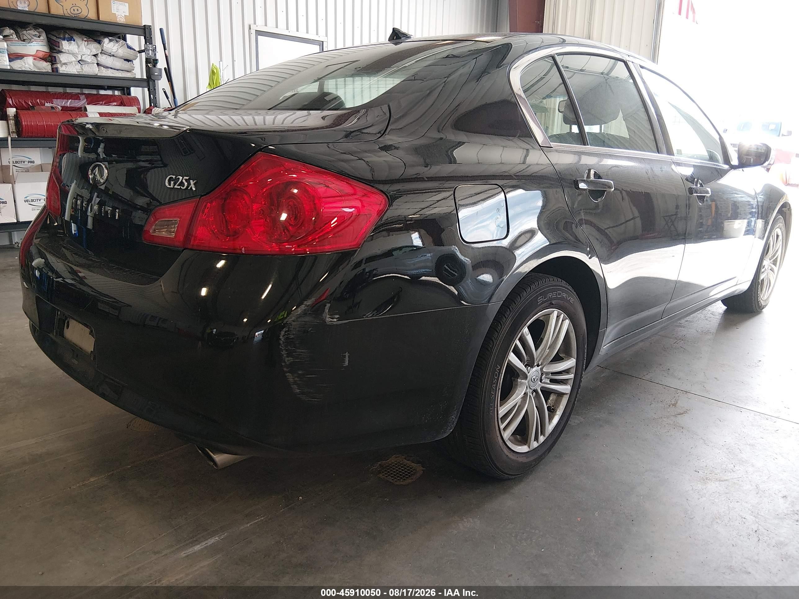 2011 Infiniti G25x   Черный vin: JN1DV6AR9BM650253