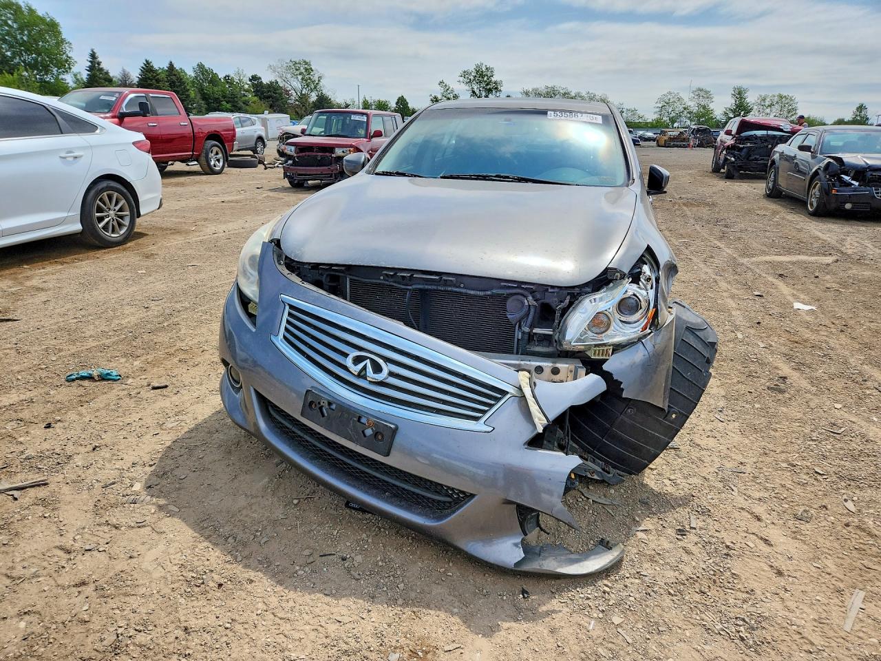2012 Infiniti G25 Sedan X Gray vin: JN1DV6AR9CM861745