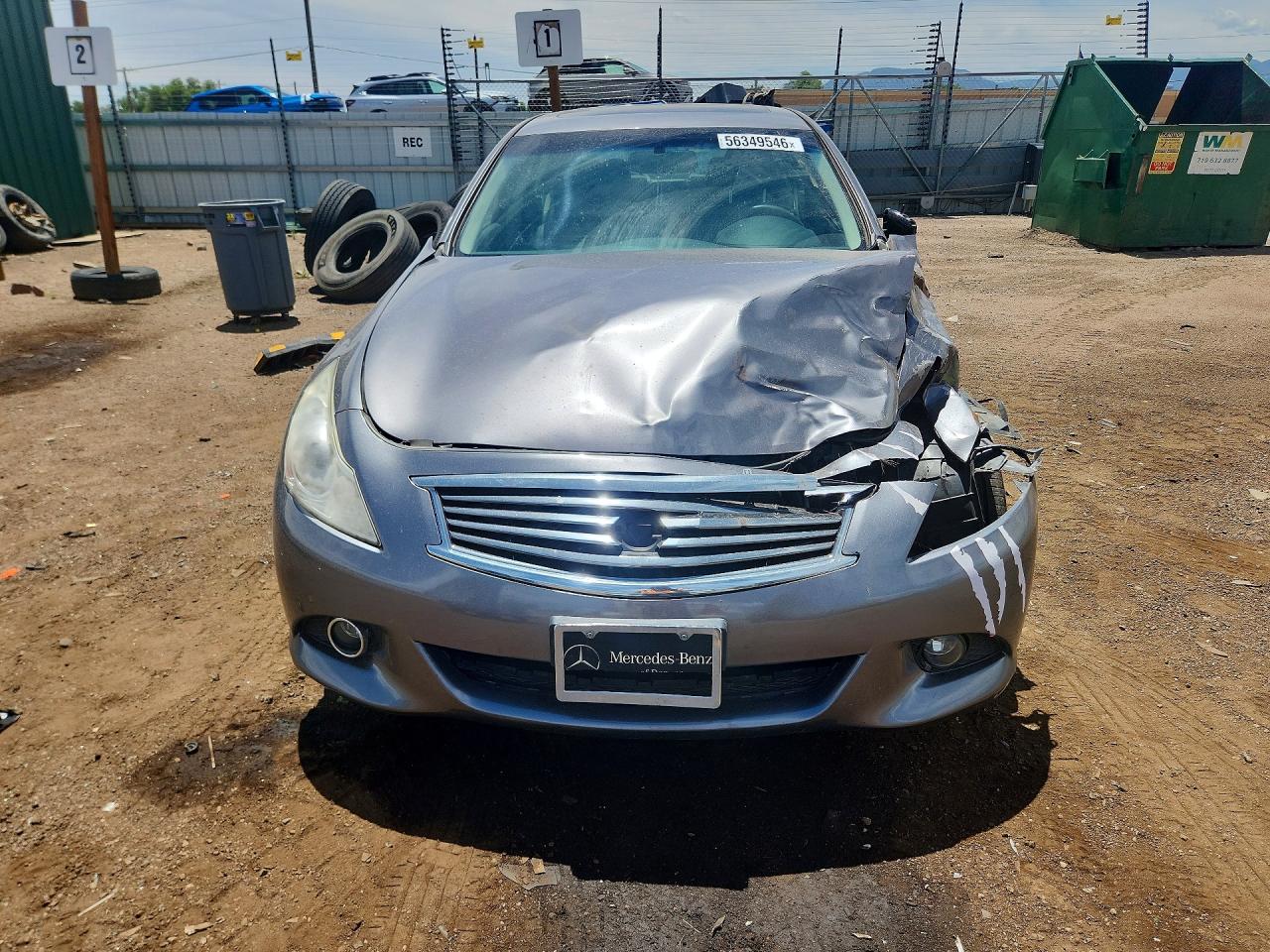2012 Infiniti G25 Sedan X Серый vin: JN1DV6ARXCM860684