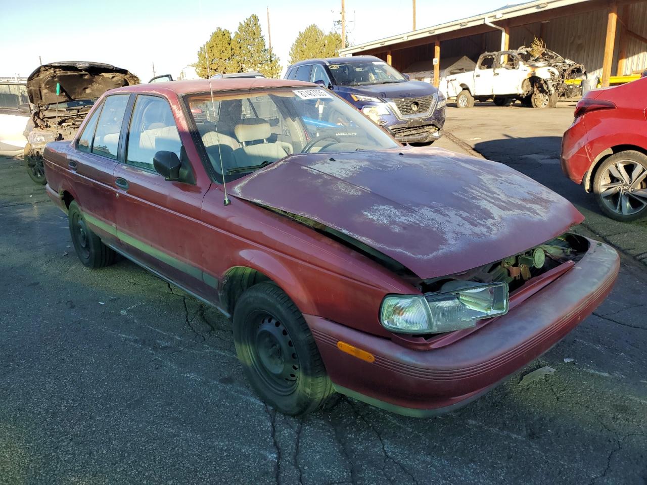 1992 Nissan Sentra Бордовый vin: JN1EB31P4NU135921