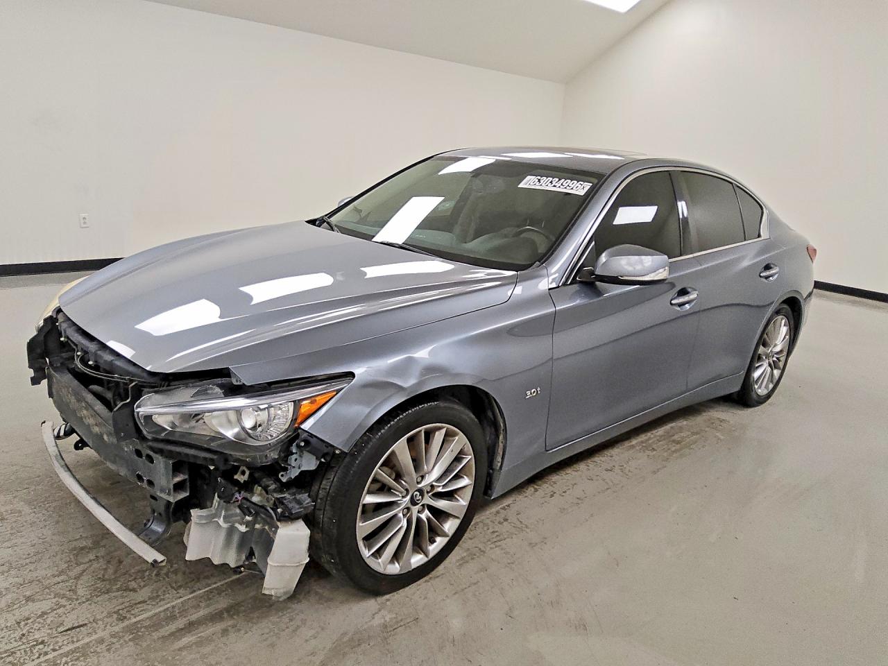 2018 Infiniti Q50 3.0t Luxe Blue vin: JN1EV7AP2JM355924