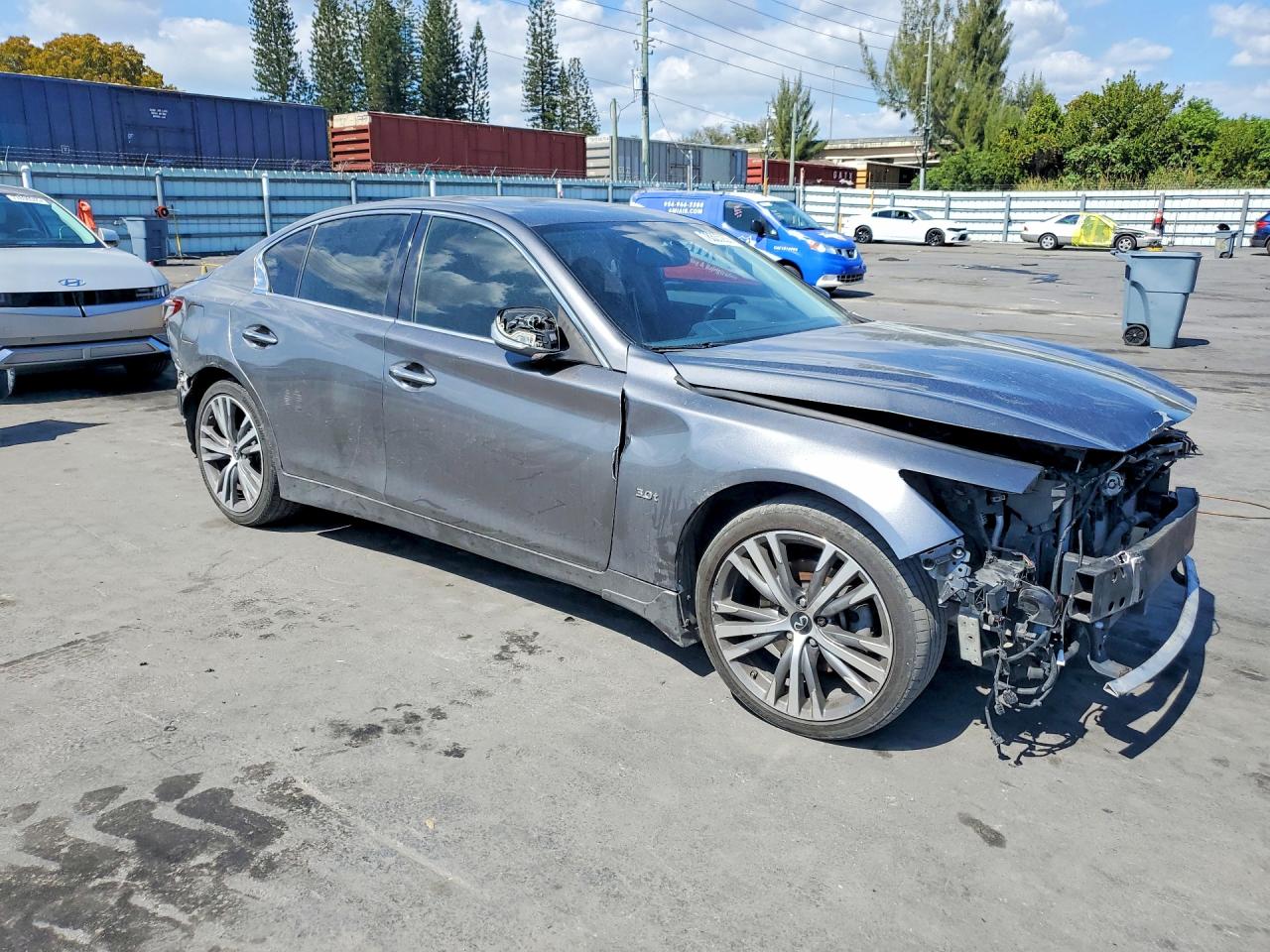 2018 Infiniti Q50 Luxe Gray vin: JN1EV7AP3JM354071