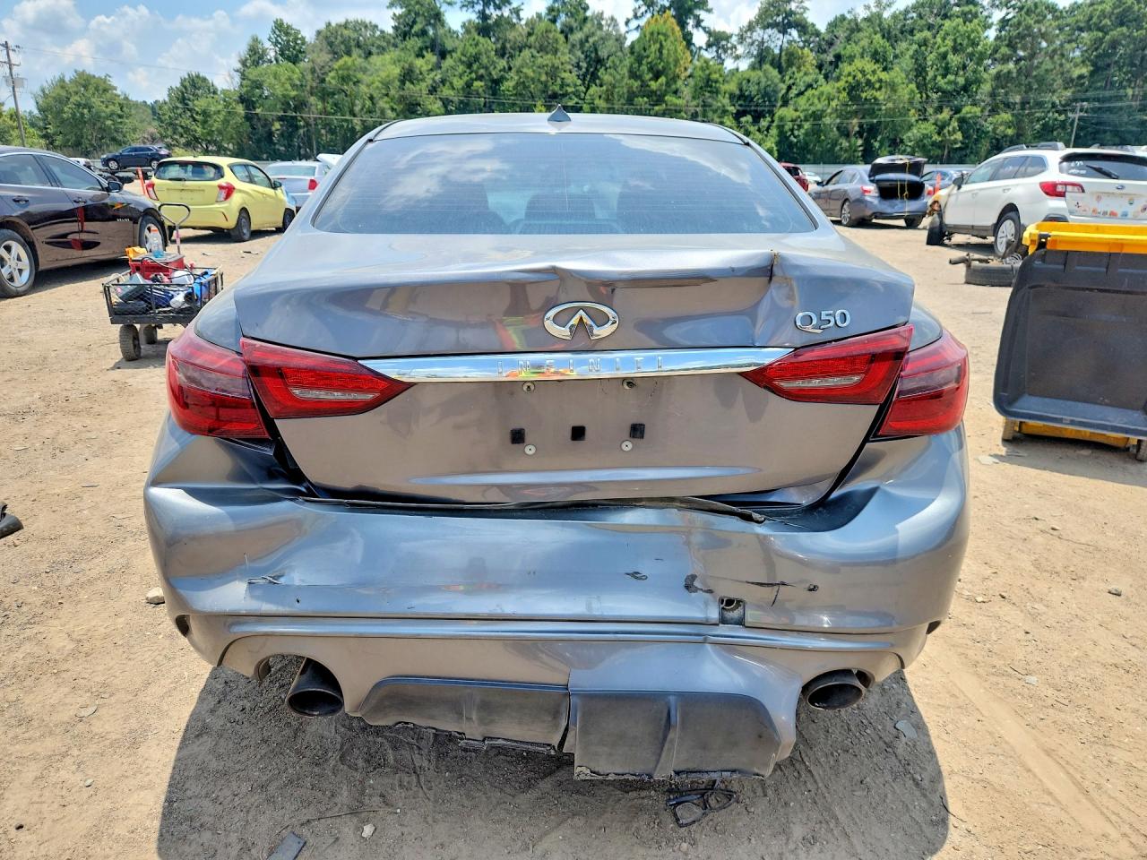 2018 Infiniti Q50 3.0t Luxe Gray vin: JN1EV7AP3JM357648