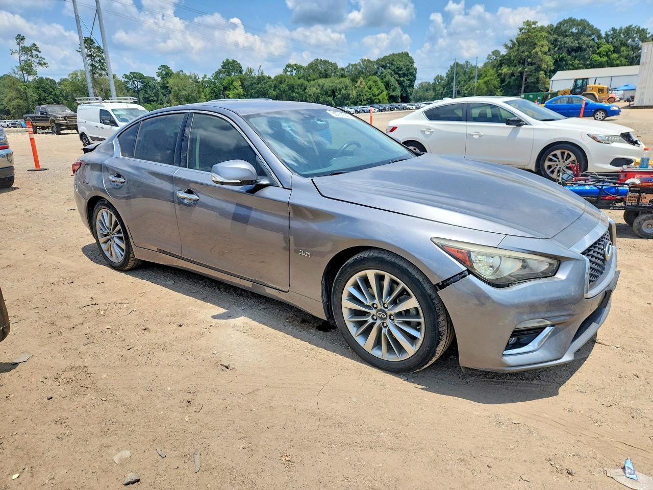 2018 Infiniti Q50 3.0t Luxe Gray vin: JN1EV7AP3JM357648