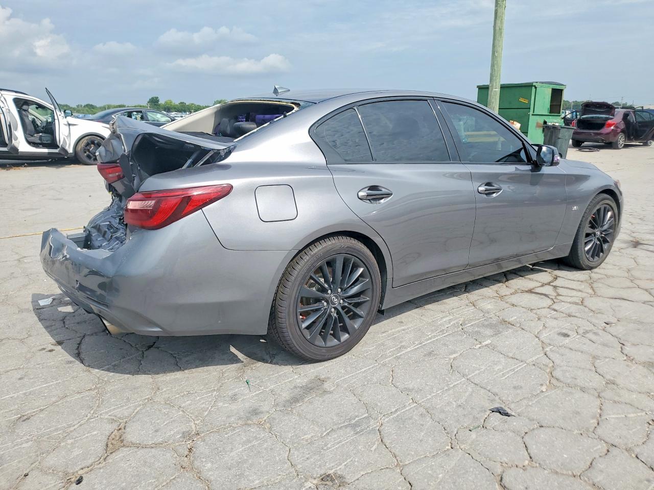 2018 Infiniti Q50 3.0t Luxe Gray vin: JN1EV7AP3JM358380