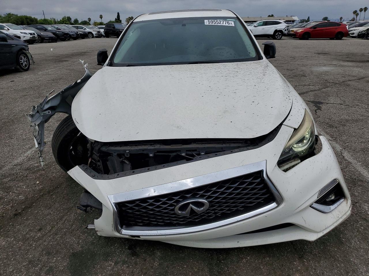 2018 Infiniti Q50 3.0t Luxe White vin: JN1EV7AP3JM590767
