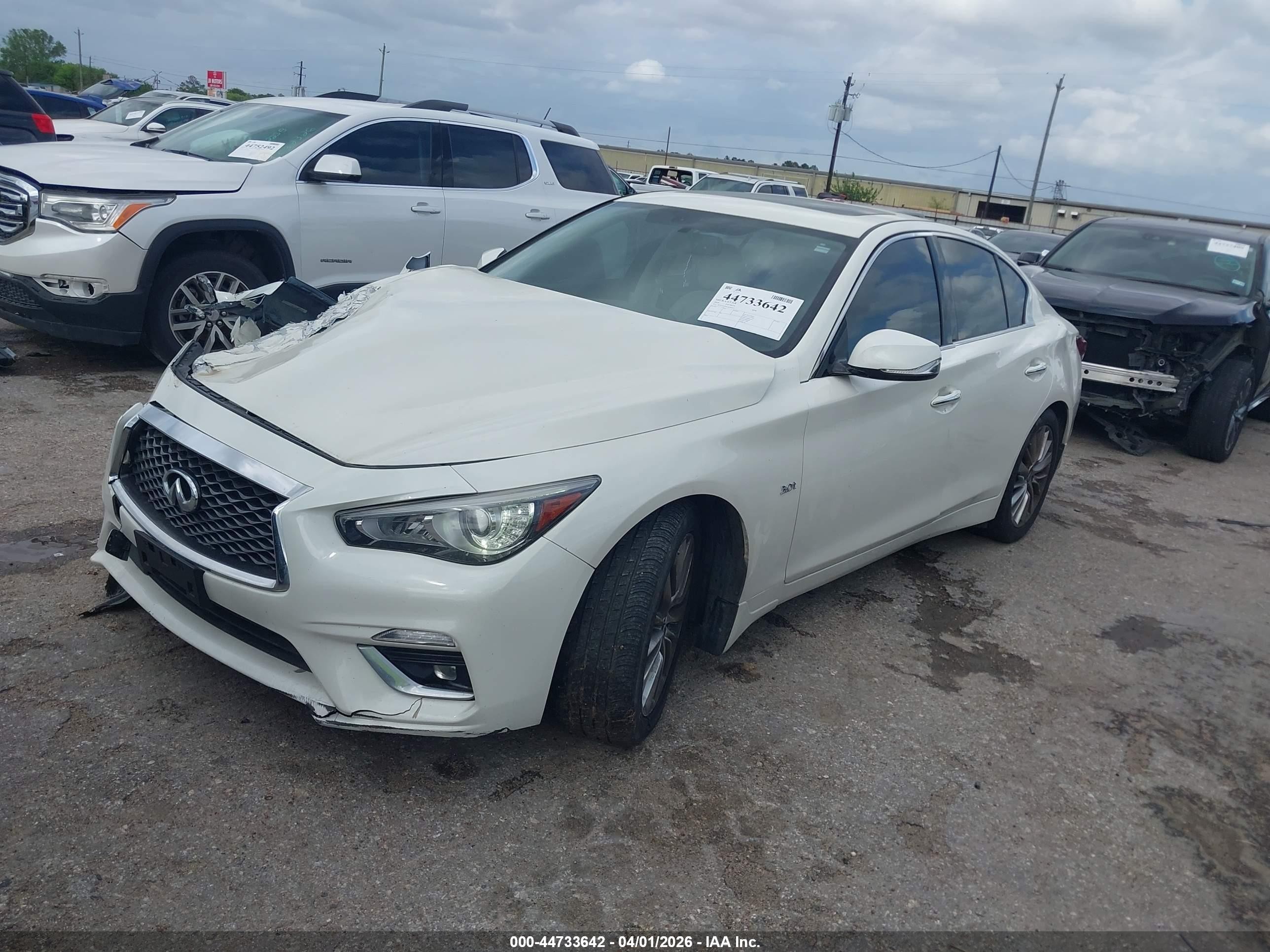 2020 Infiniti Q50 Luxe White vin: JN1EV7AP5LM206023