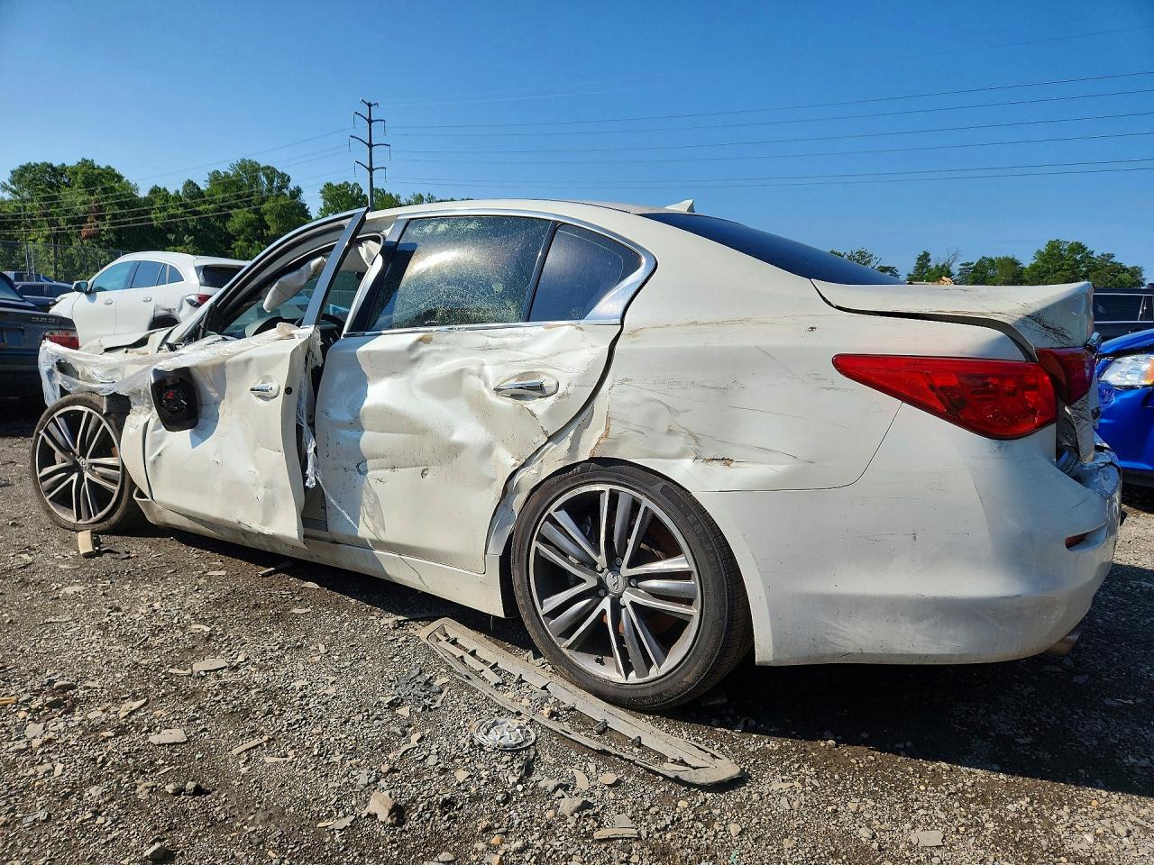 2017 Infiniti Q50 3.0t Sport White vin: JN1EV7AP6HM736539