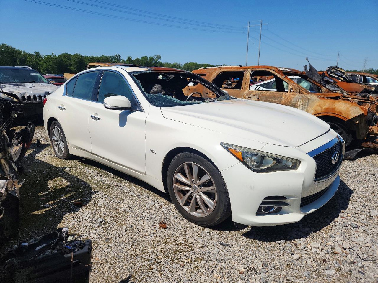 2017 Infiniti Q50 White vin: JN1EV7AP7HM736906