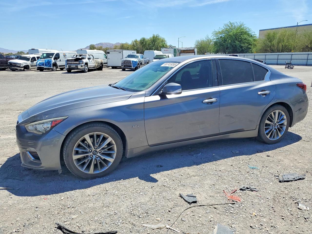 2018 Infiniti Q50 3.0t Luxe Charcoal vin: JN1EV7AP7JM365834