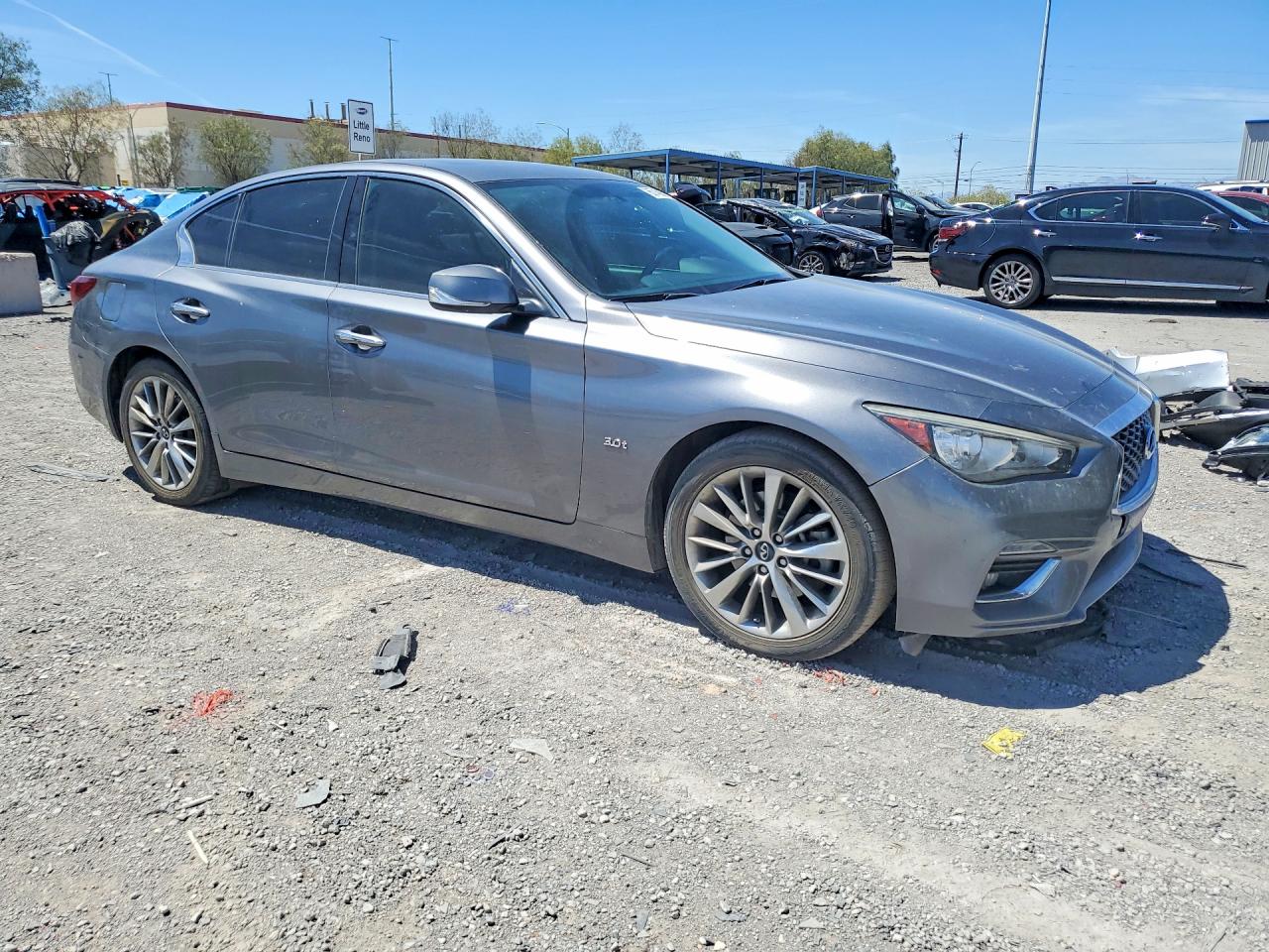 2018 Infiniti Q50 3.0t Luxe Charcoal vin: JN1EV7AP7JM365834