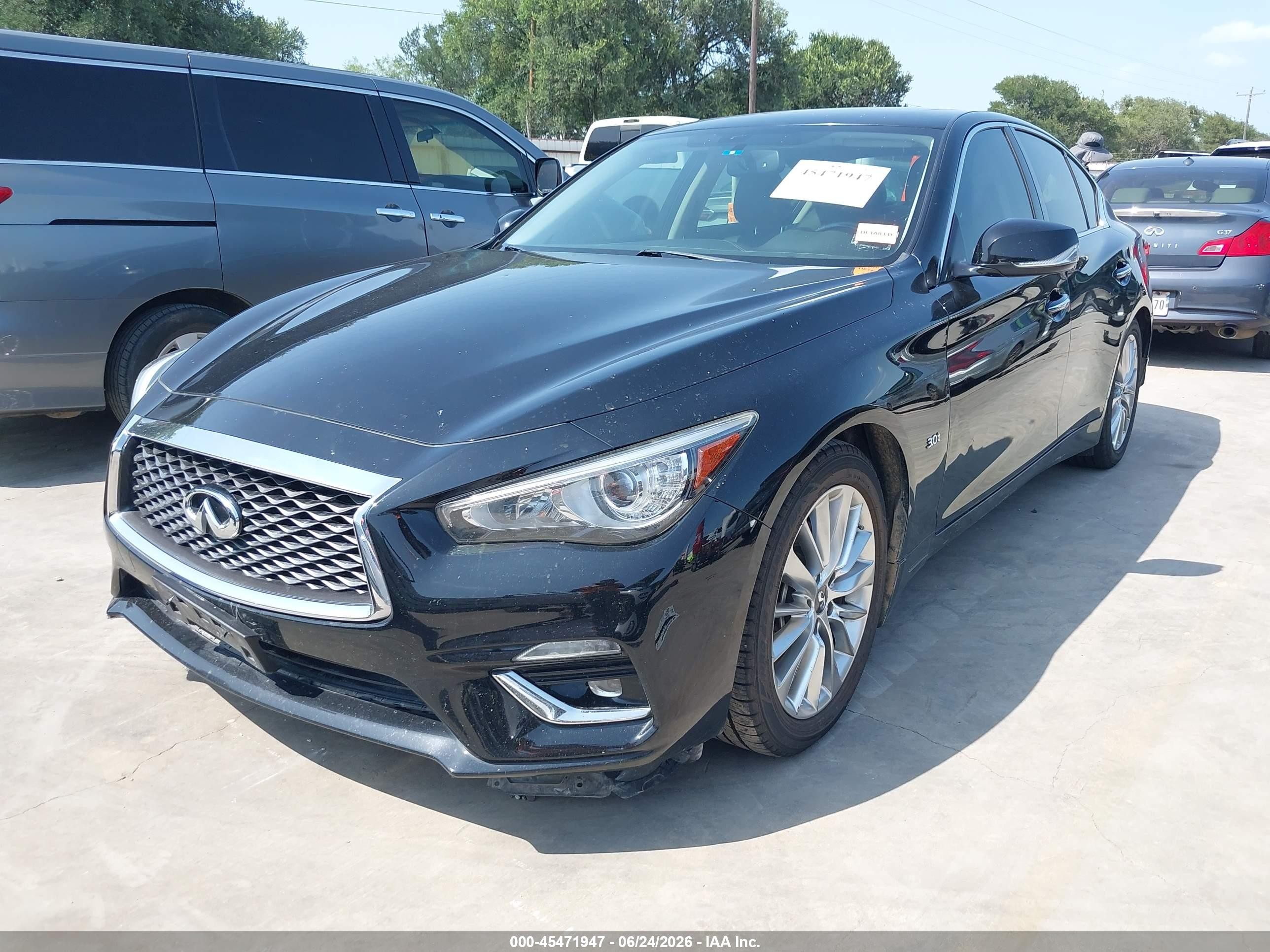 2019 Infiniti Q50 3.0t Luxe Black vin: JN1EV7AP7KM518343