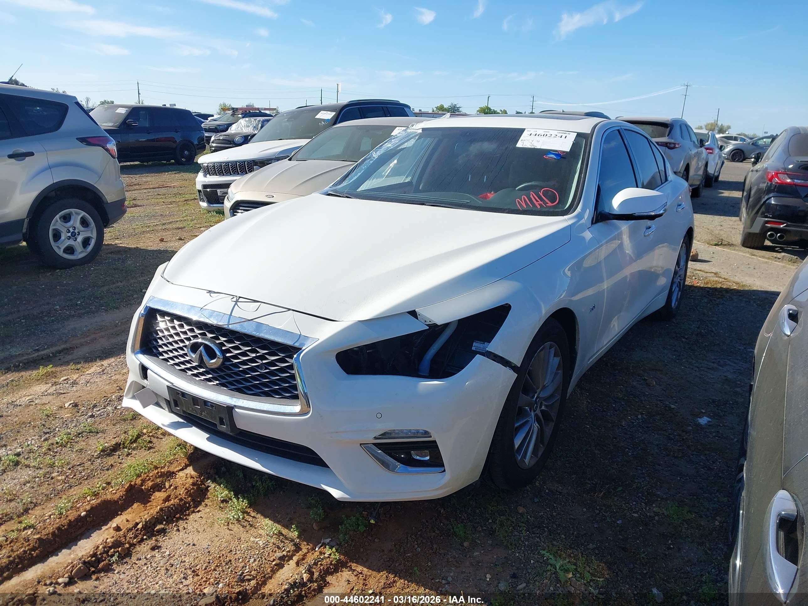 2020 Infiniti Q50 Luxe White vin: JN1EV7AP8LM203911