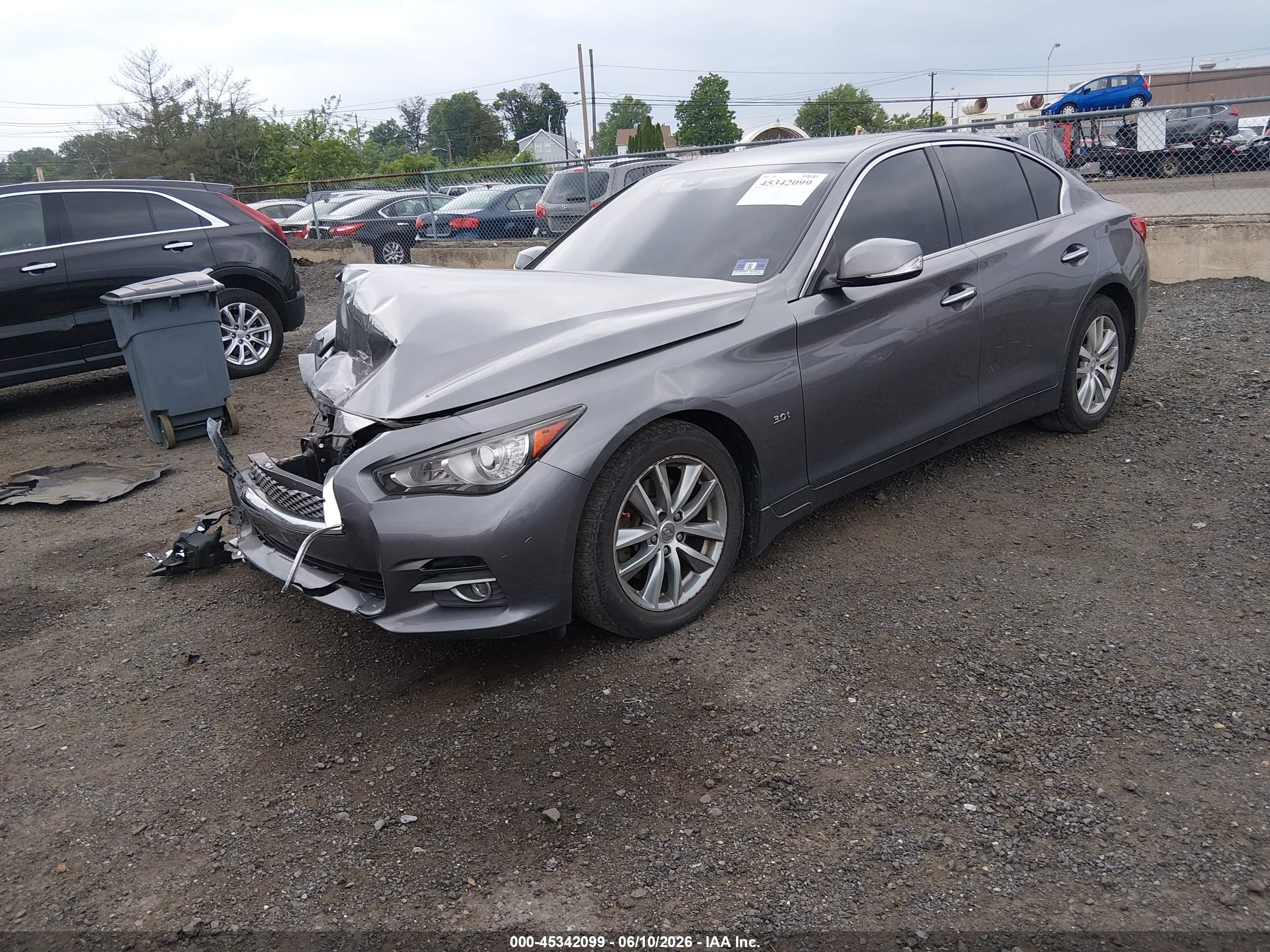 2017 Infiniti Q50 3.0t Premium Gray vin: JN1EV7AP9HM737796
