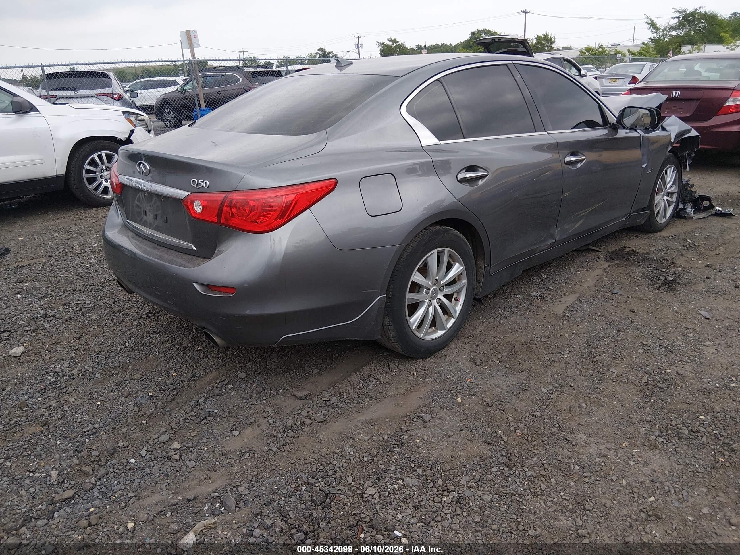 2017 Infiniti Q50 3.0t Premium Gray vin: JN1EV7AP9HM737796