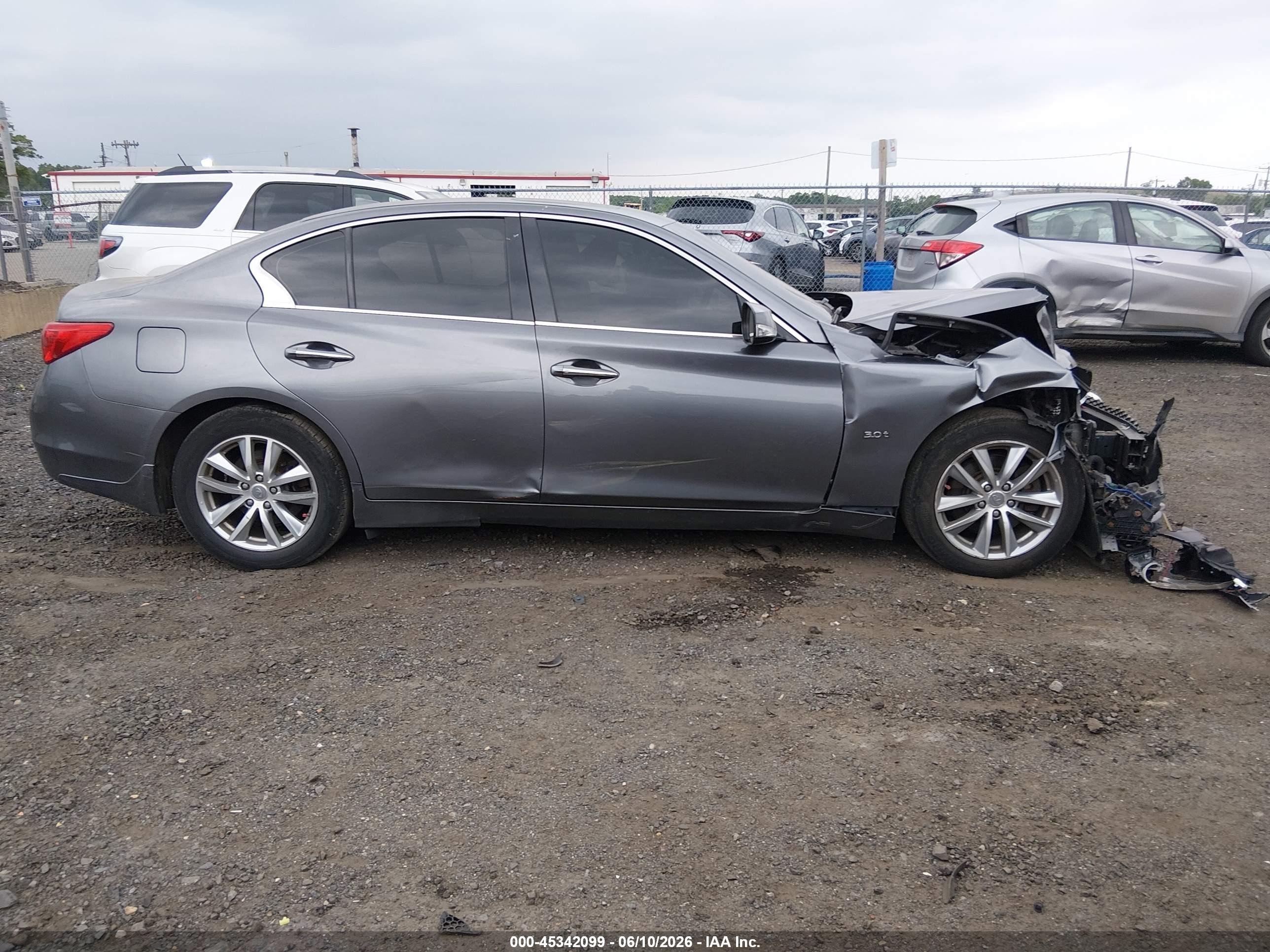 2017 Infiniti Q50 3.0t Premium Gray vin: JN1EV7AP9HM737796