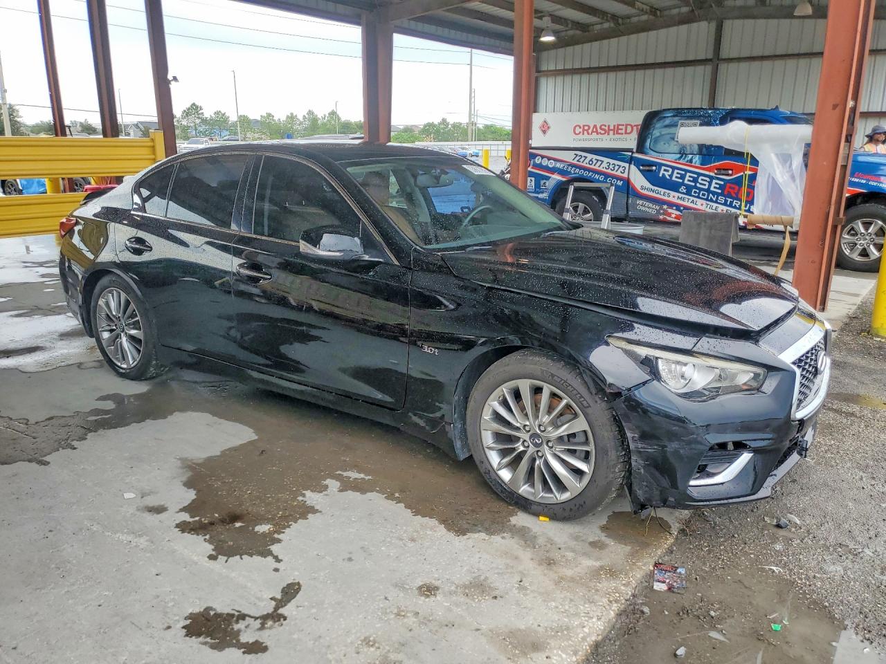 2018 Infiniti Q50 3.0t Luxe Черный vin: JN1EV7AP9JM358335