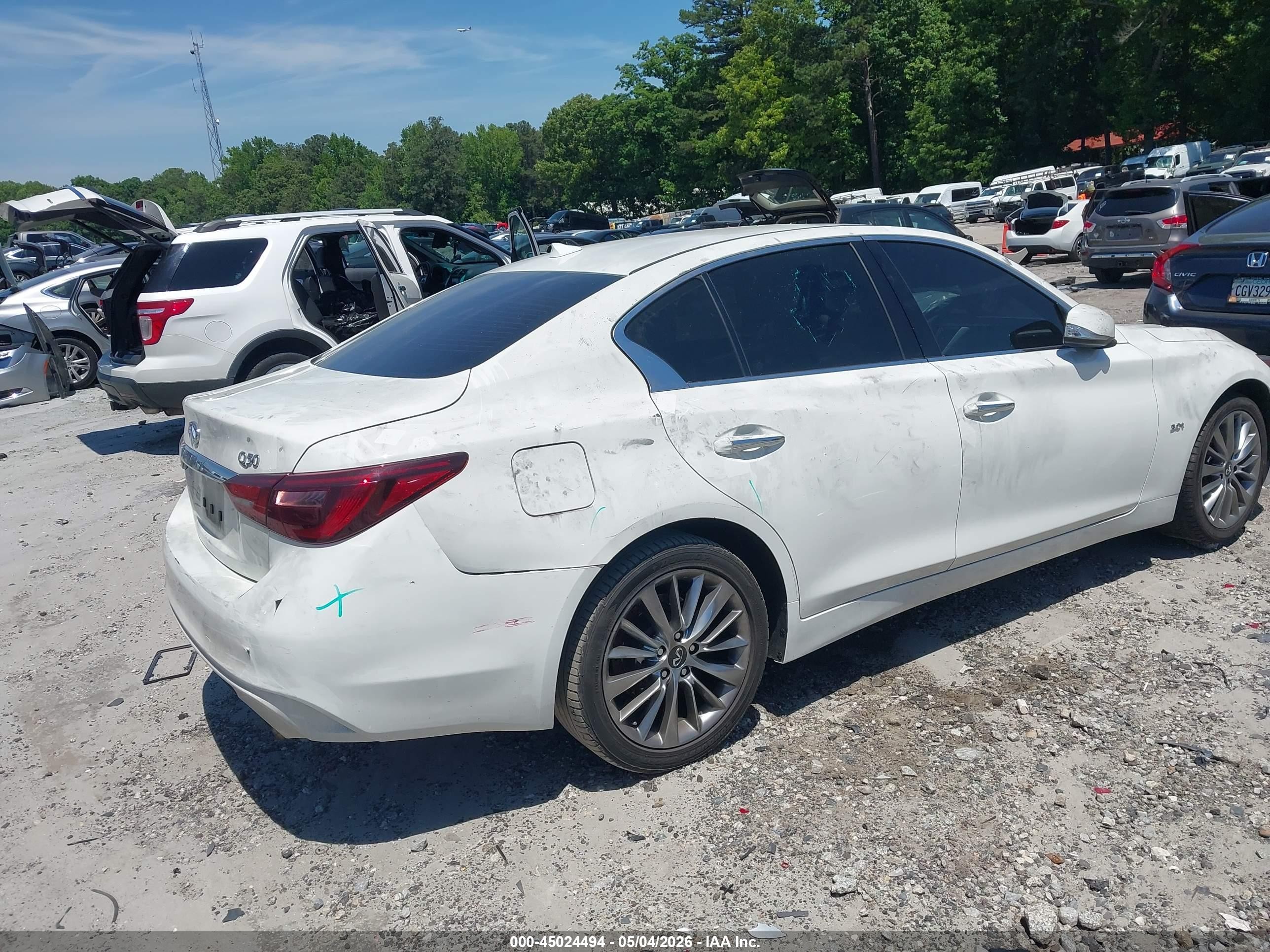 2020 Infiniti Q50 Luxe White vin: JN1EV7AP9LM207921