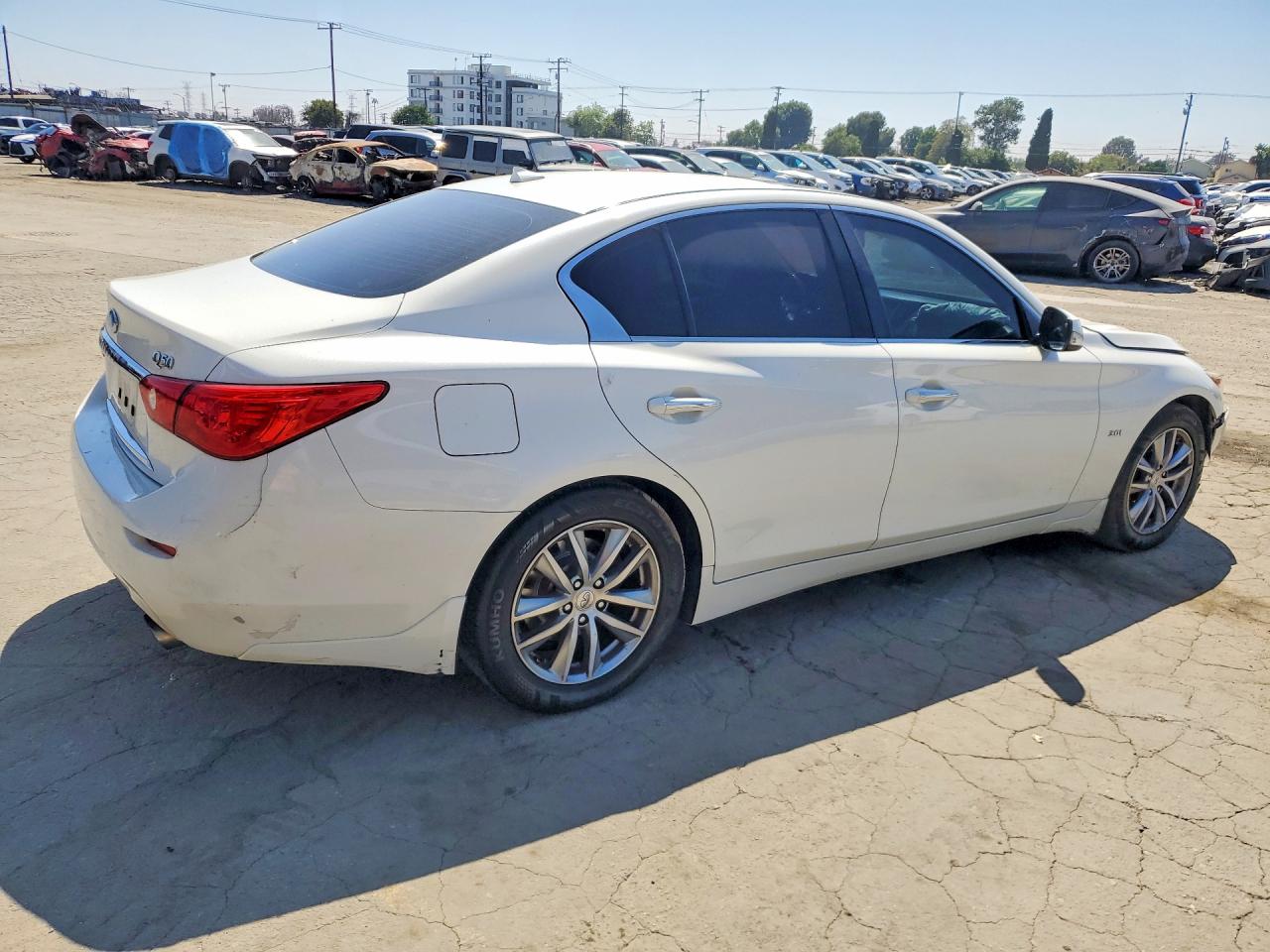 2017 Infiniti Q50 3.0t Premium White vin: JN1EV7APXHM730243