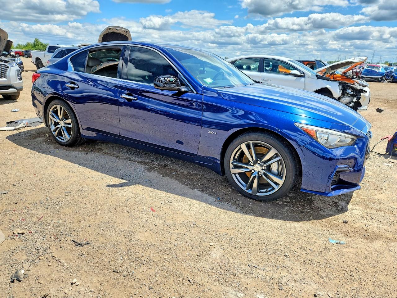 2017 Infiniti Q50 3.0t Sport Синий vin: JN1EV7AR0HM833494