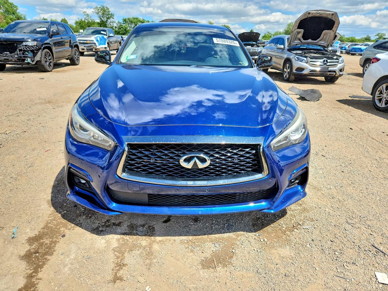 2017 Infiniti Q50 3.0t Sport Синий vin: JN1EV7AR0HM833494